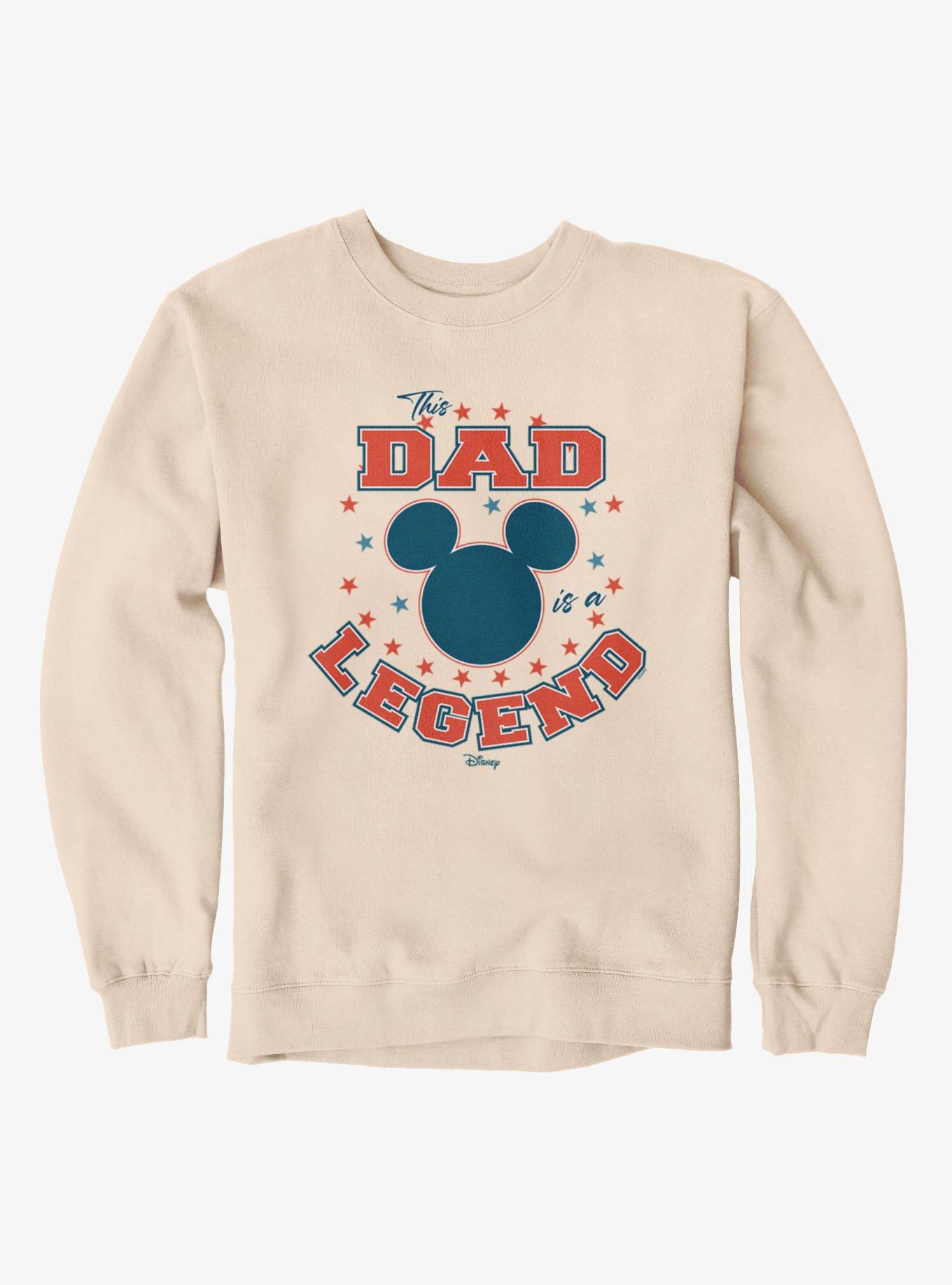 Disney Mickey Mouse The Dad Is A Legend Stars Sweatshirt