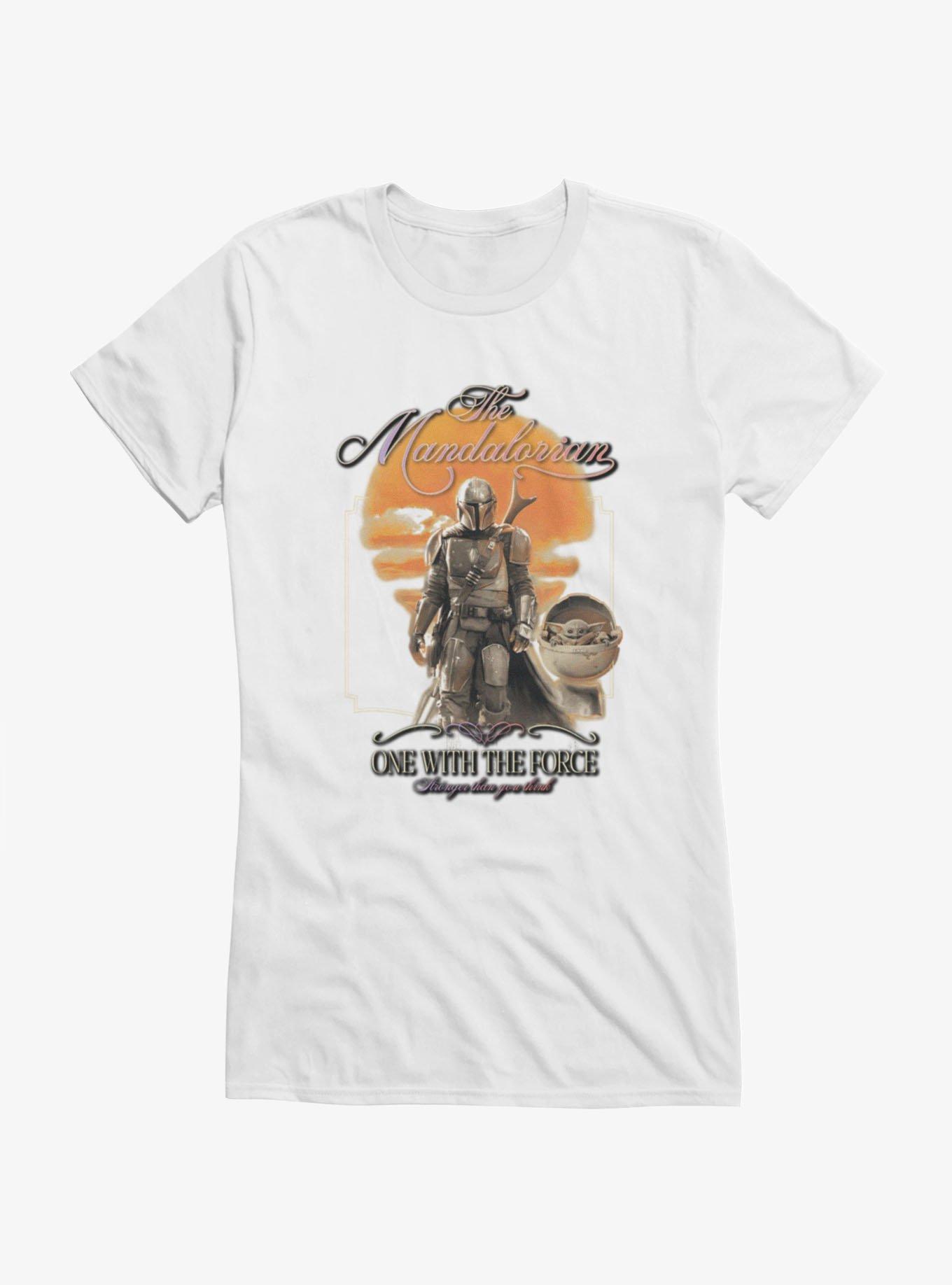 Star Wars The Mandalorian One With The Force Western Poster Girls T-Shirt, , hi-res
