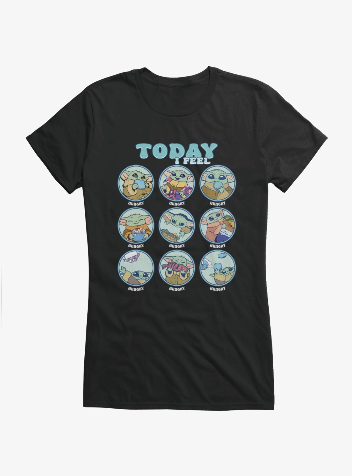 Star Wars The Mandalorian And Grogu Today I Feel Hungry Cute Eating Girls T-Shirt, , hi-res