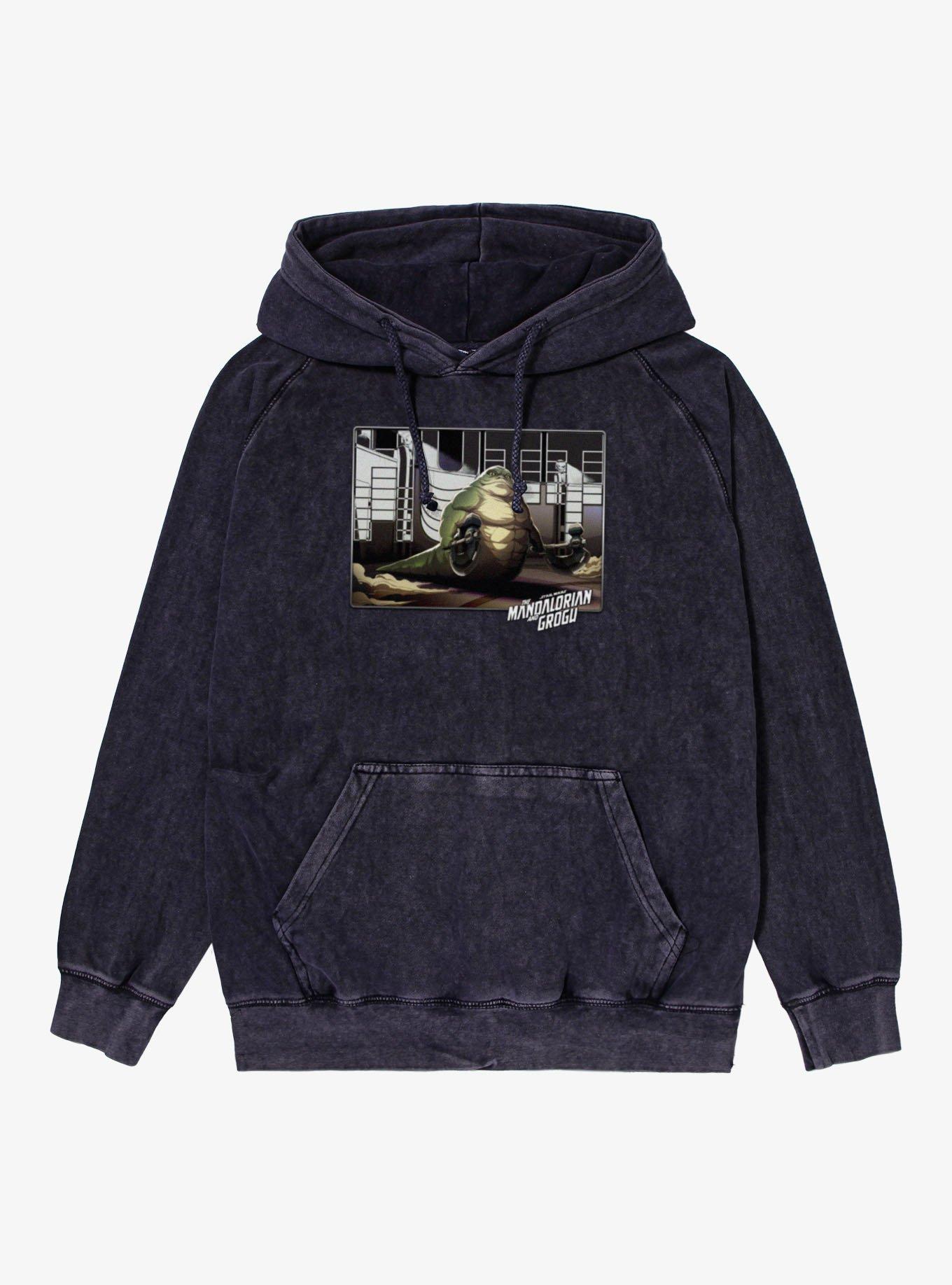 Star Wars The Mandalorian And Grogu Rotta The Hutt To Battle Mineral Wash Hoodie, , hi-res