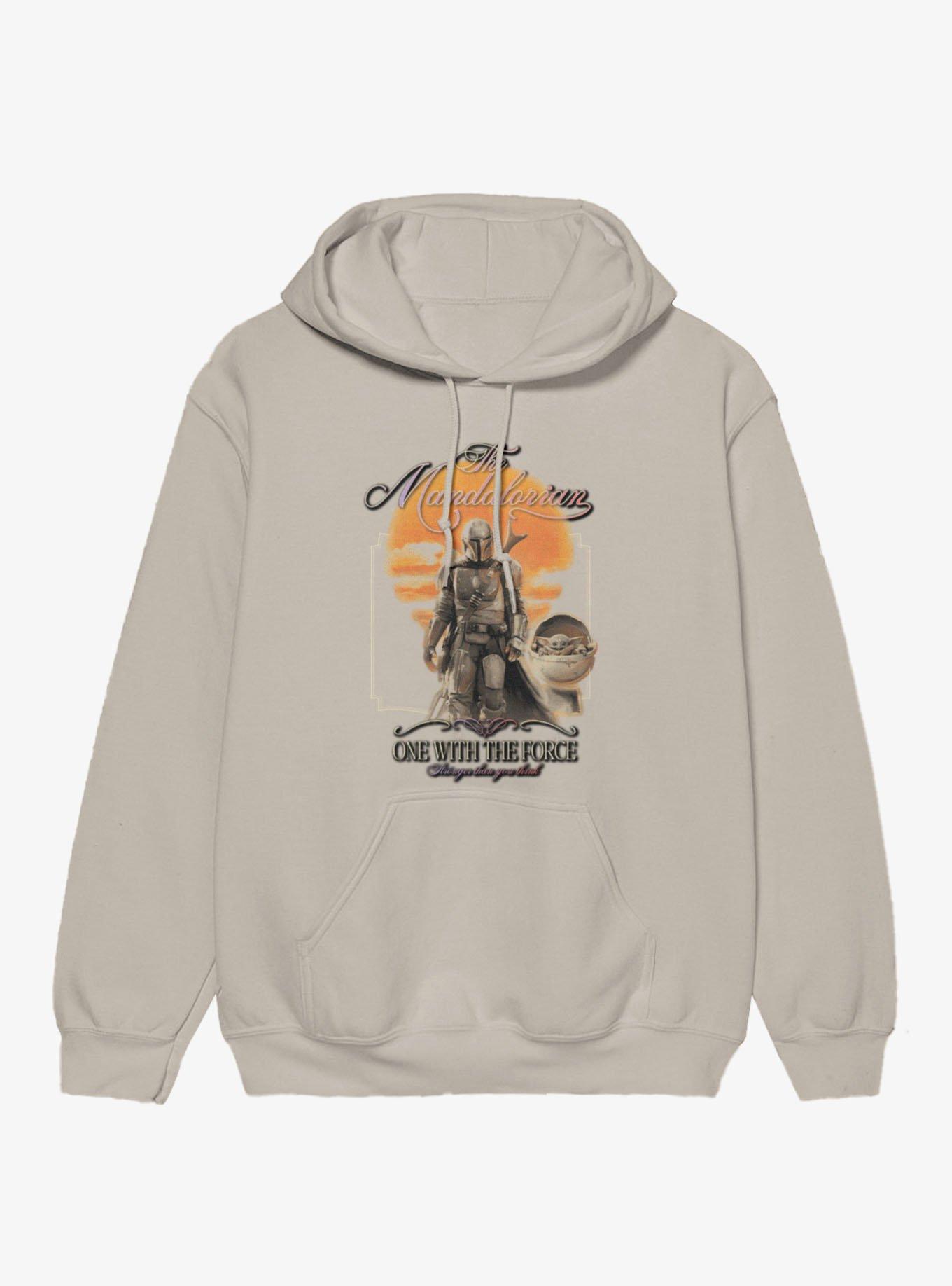 Star Wars The Mandalorian One With The Force Western Poster Hoodie, SAND, hi-res