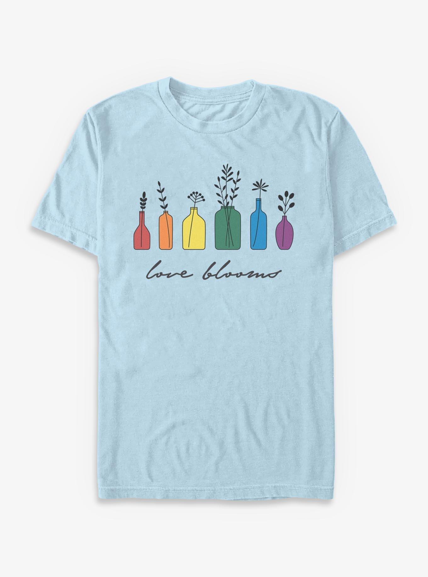 Love Blooms Pride T-Shirt, LT BLUE, hi-res view 1