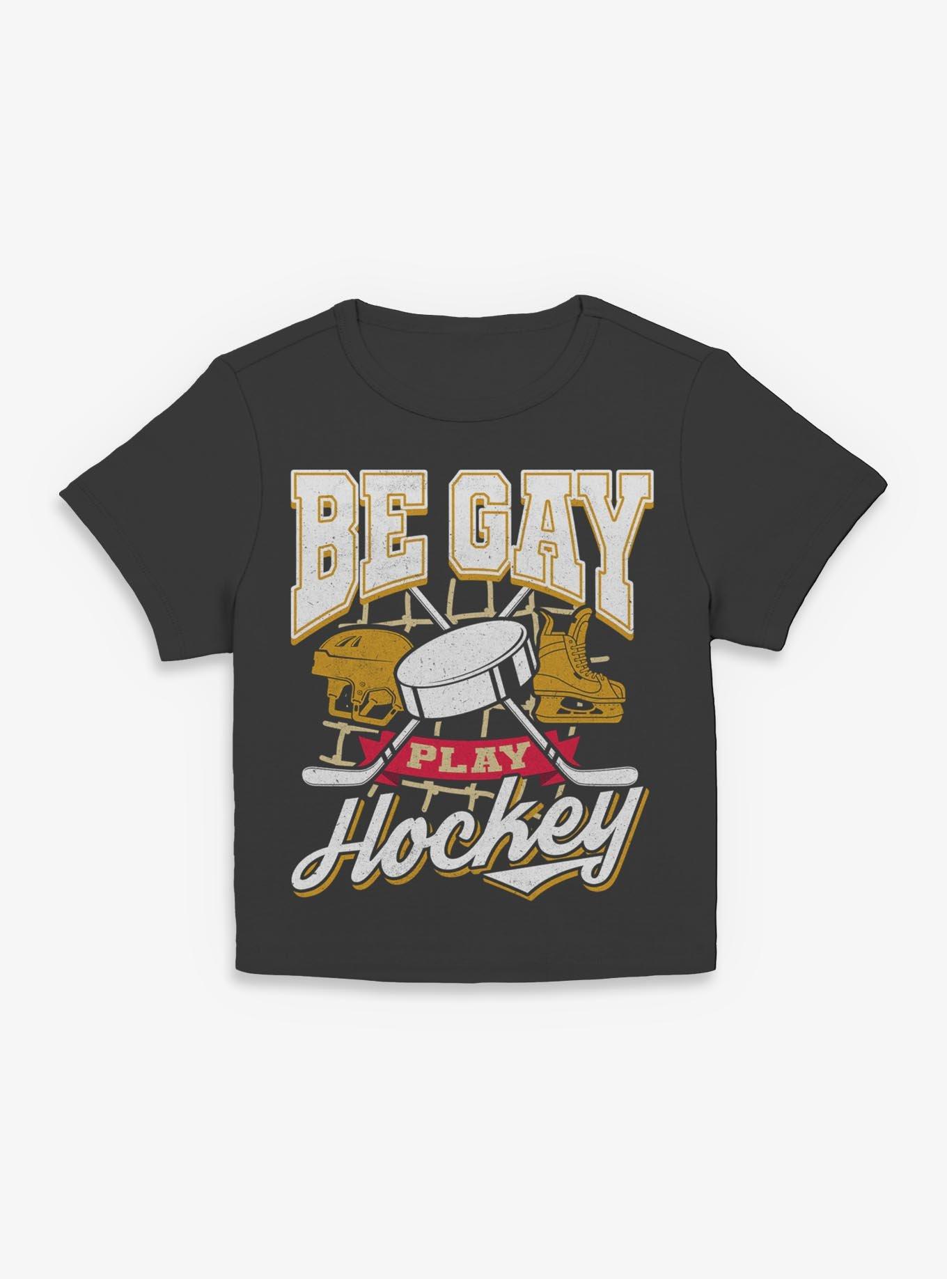 Be Gay Play Hockey Girls Baby T-Shirt, , hi-res