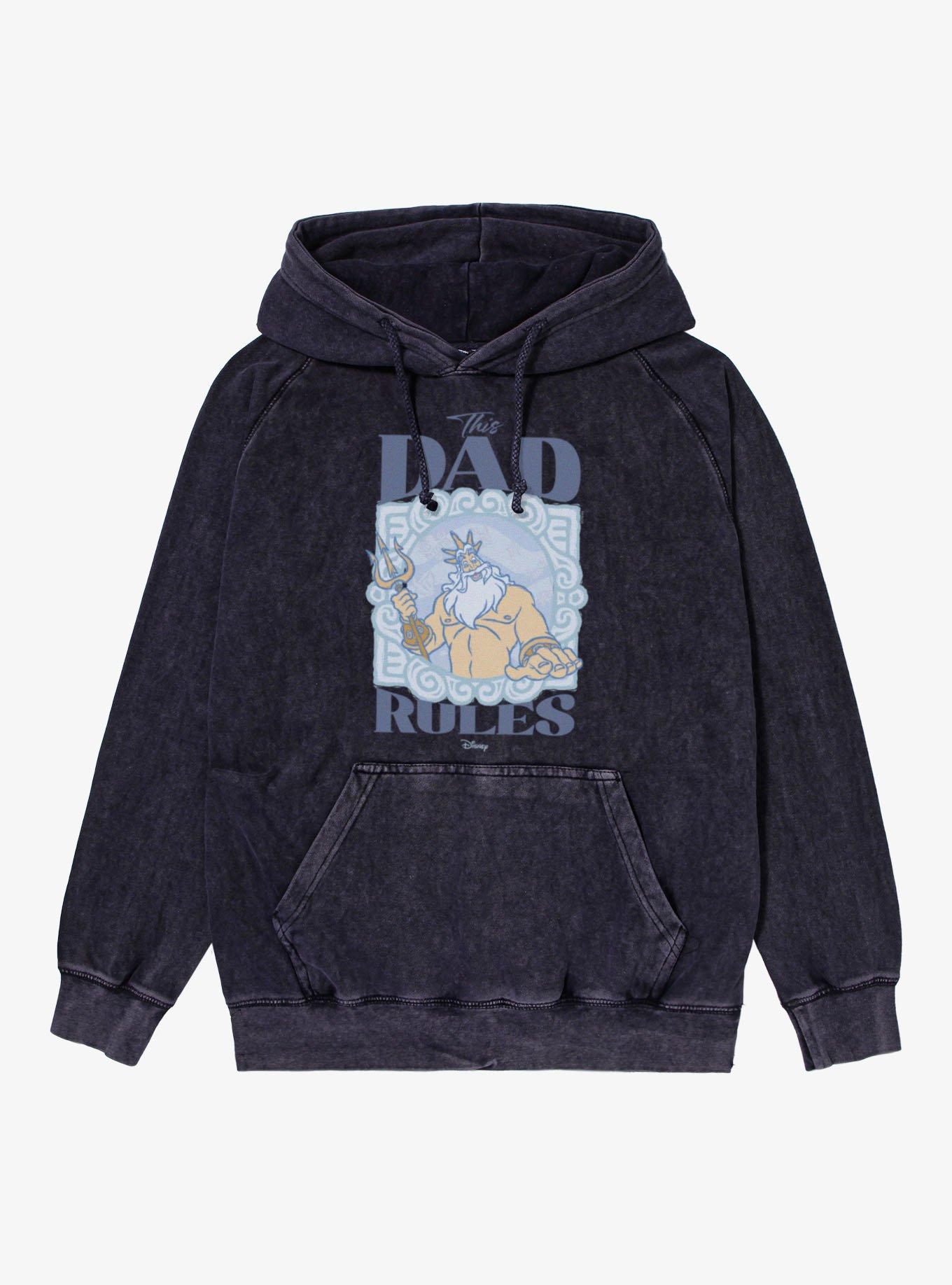 Disney The Little Mermaid This Dad Rules Vintage Mineral Washed Hoodie, , hi-res