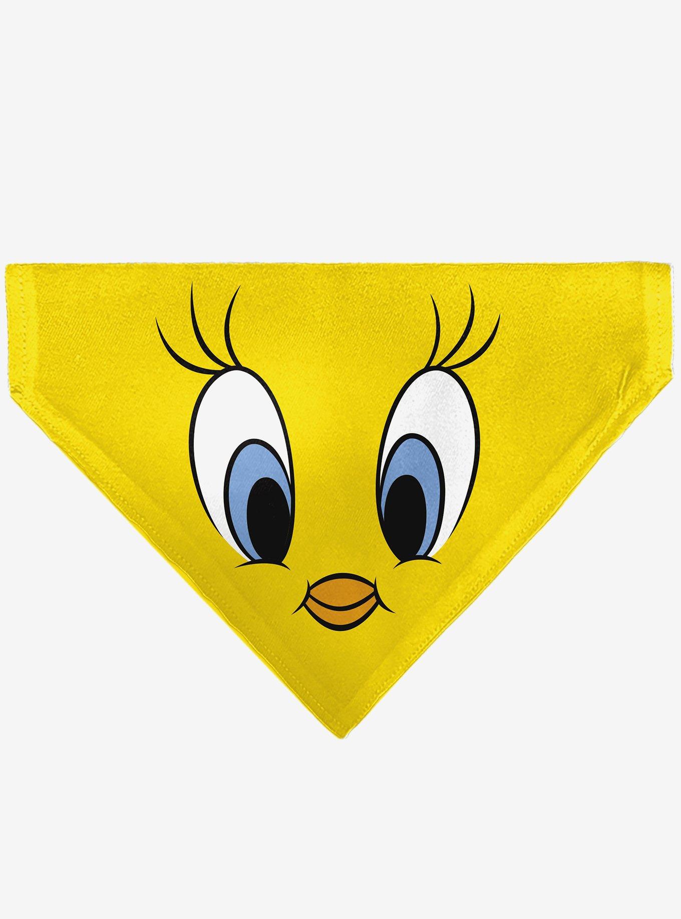 Looney Tunes Tweety Bird Face Close Up Slip On Collar Pet Bandana - Bandana Only, , hi-res