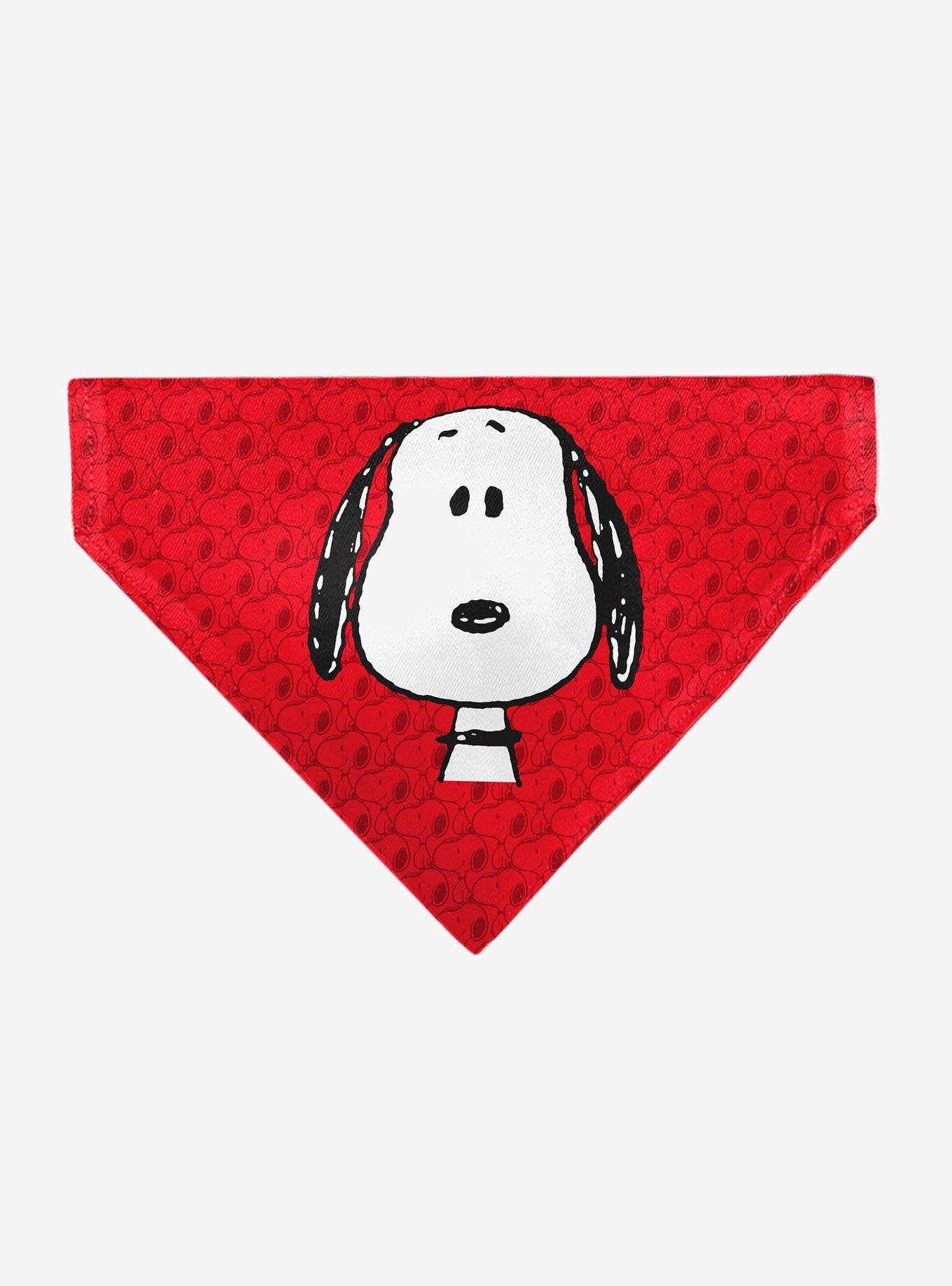 Peanuts Snoopy Face and Profile Slip On Collar Pet Bandana - Bandana Only, , hi-res