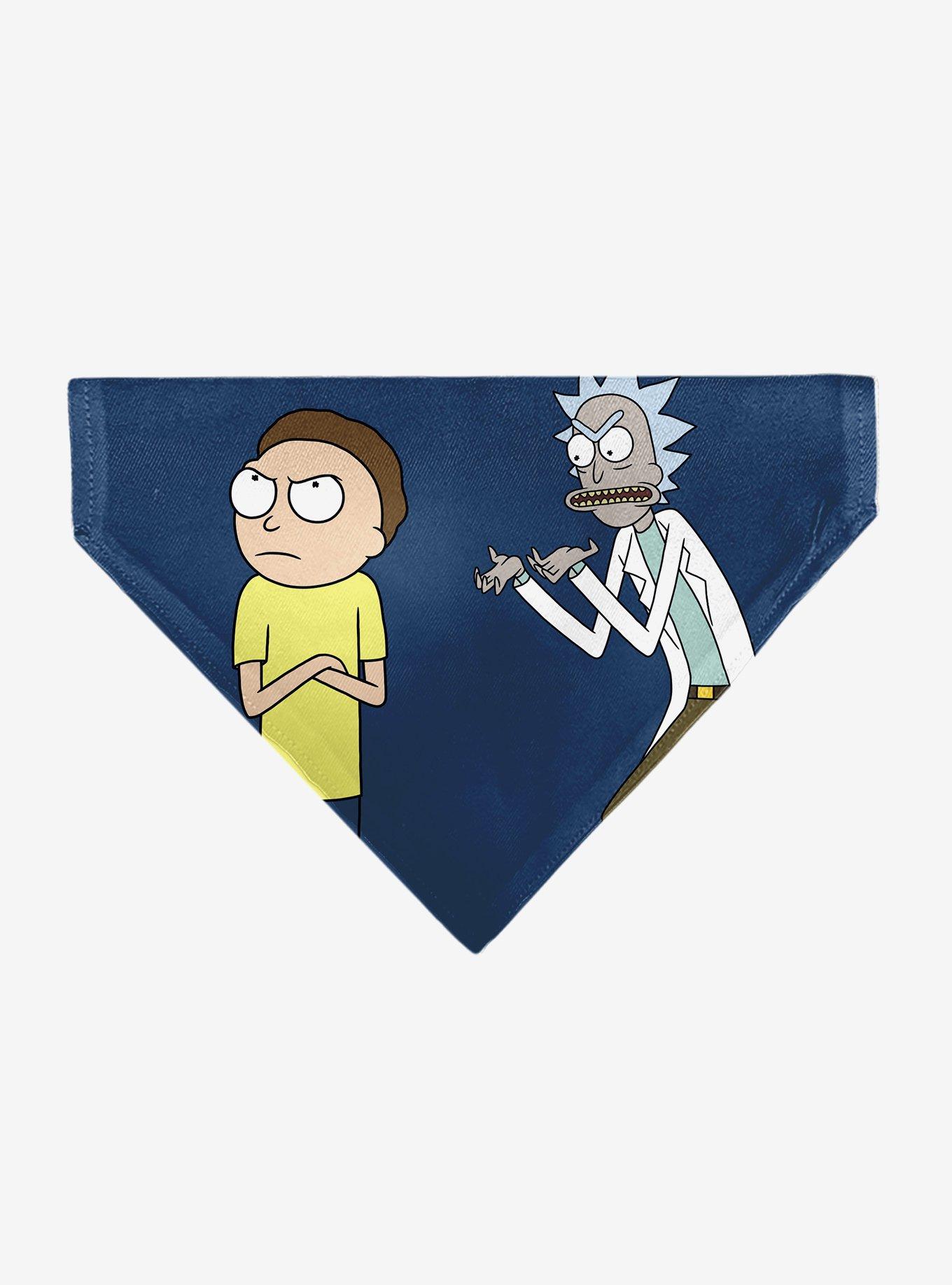 Rick and Morty Arms Crossed Pose Slip On Collar Pet Bandana - Bandana Only, , hi-res