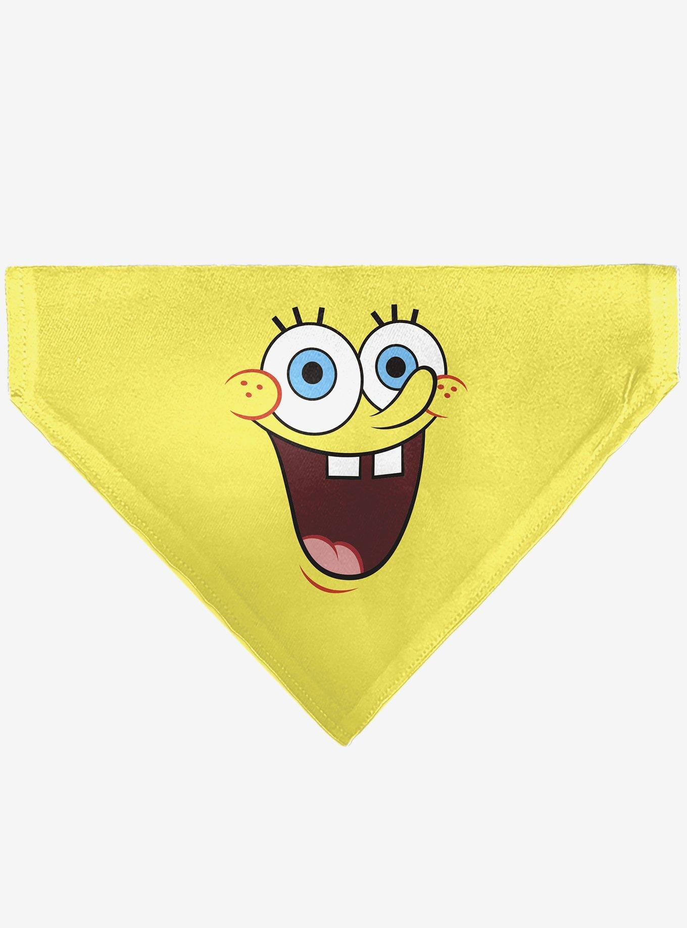 SpongeBob SquarePants Excited Smile Expression Slip On Collar Pet Bandana - Bandana Only, , hi-res