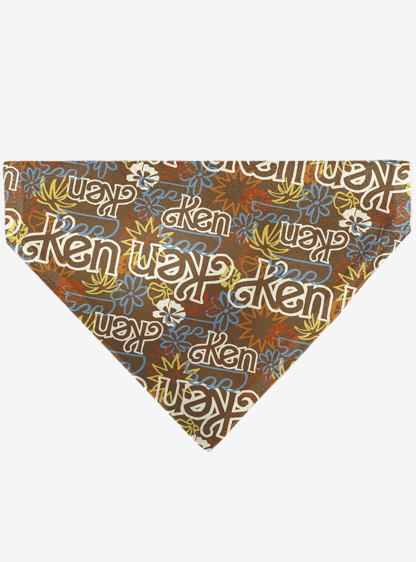 Barbie Ken Text Logo and IconsMulti Color Slip On Collar Pet Bandana - Bandana Only, , hi-res