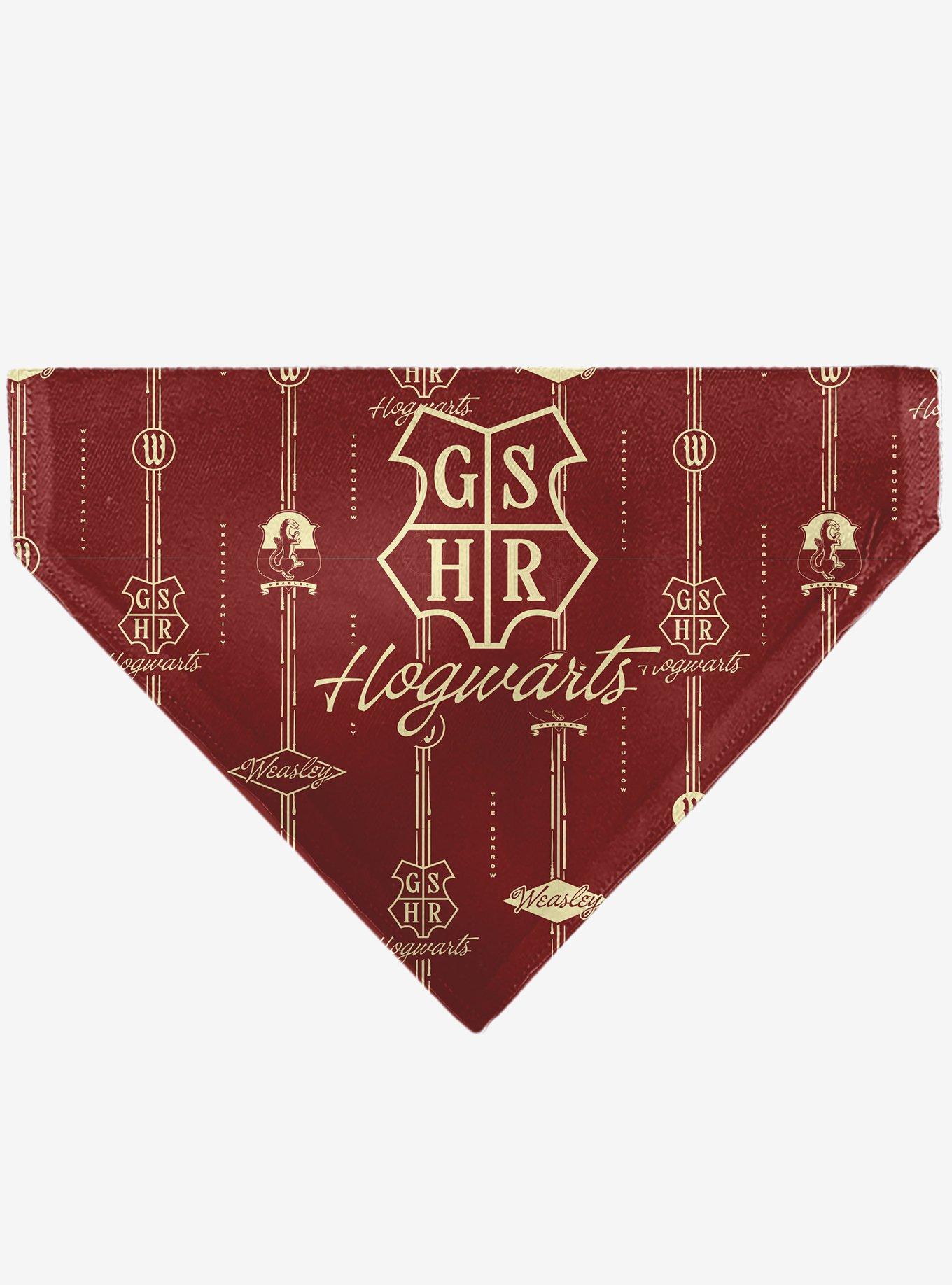 Harry Potter Hogwarts Weasley Monogram Slip On Collar Pet Bandana - Bandana Only, , hi-res