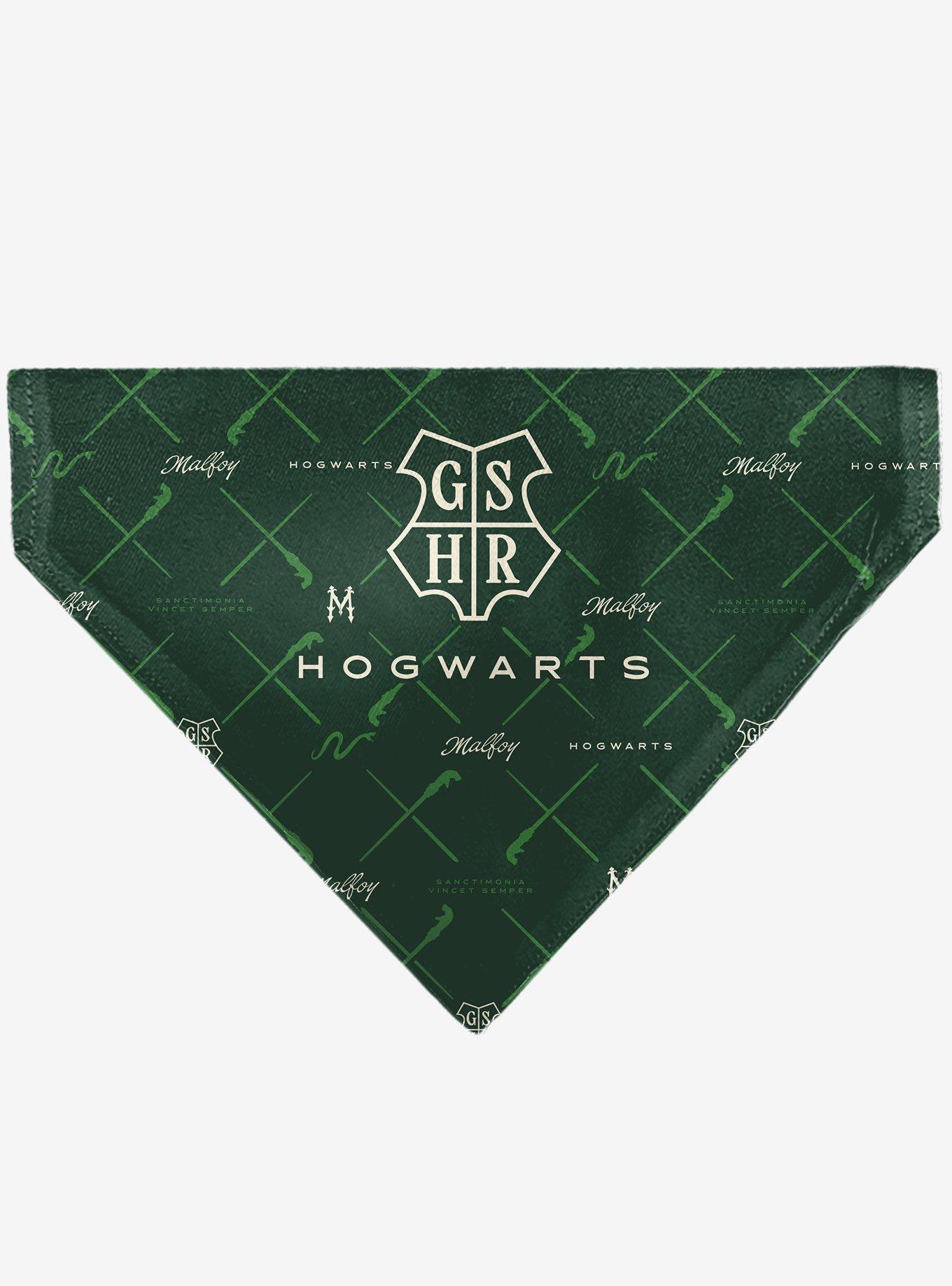 Harry Potter Hogwarts Malfoy Monogram Slip On Collar Pet Bandana - Bandana Only, , hi-res