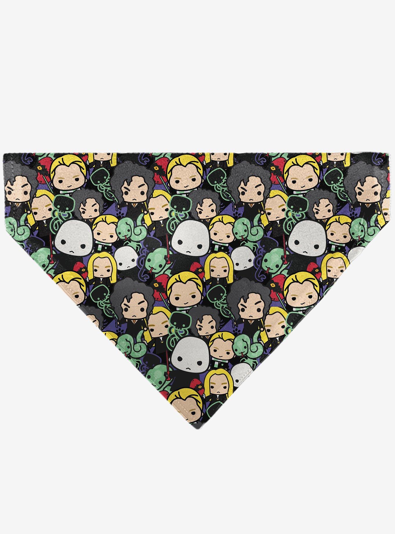 Harry Potter Chibi Charm Dark Arts Characters Stacked Slip On Collar Pet Bandana - Bandana Only, , hi-res