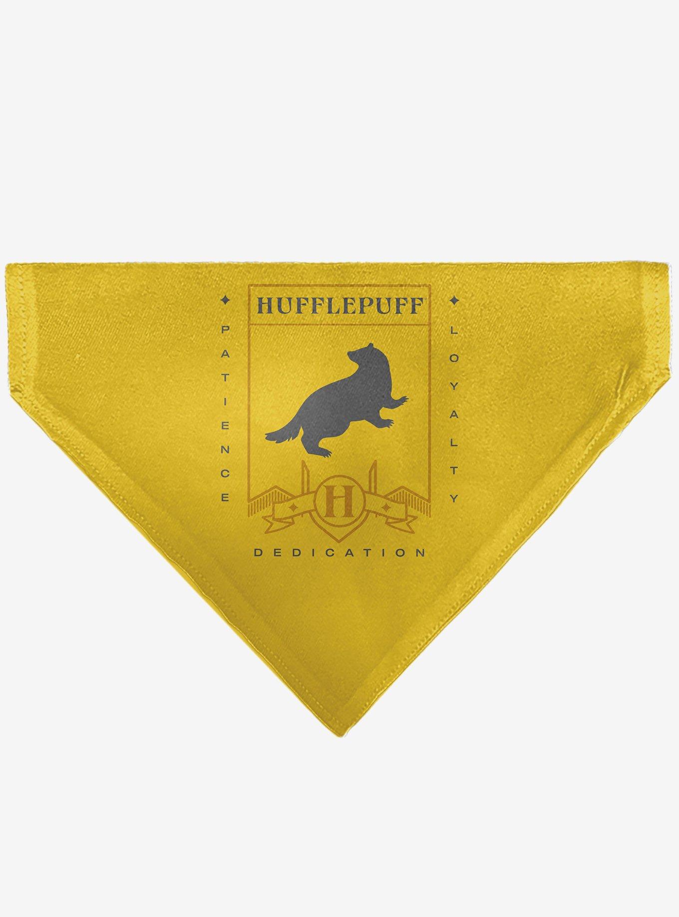 Harry Potter Hufflepuff Traits Banner and Icons Slip On Collar Pet Bandana - Bandana Only, , hi-res