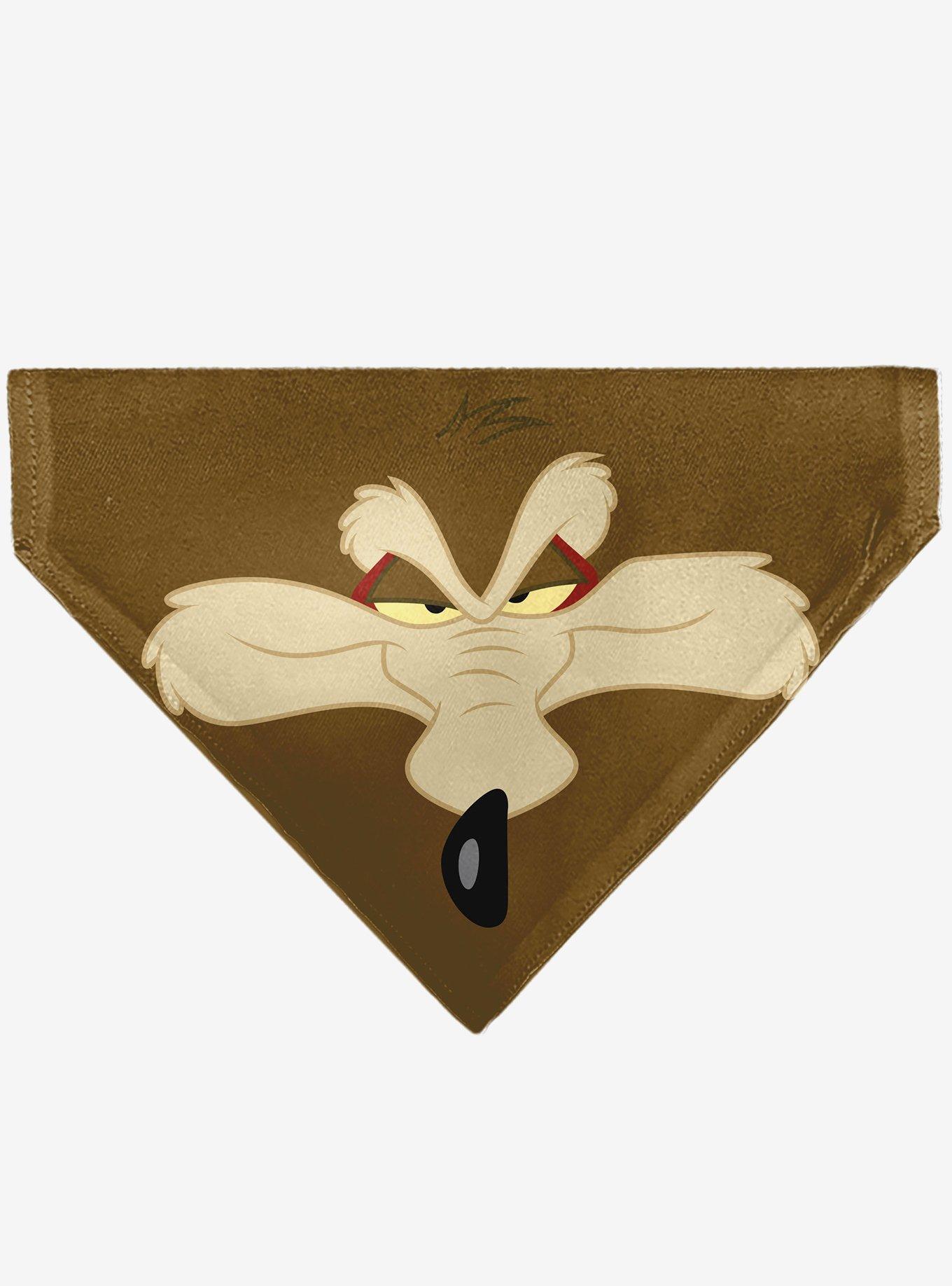 Looney Tunes Wile E Coyote Face Close Up Slip On Collar Pet Bandana - Bandana Only, , hi-res