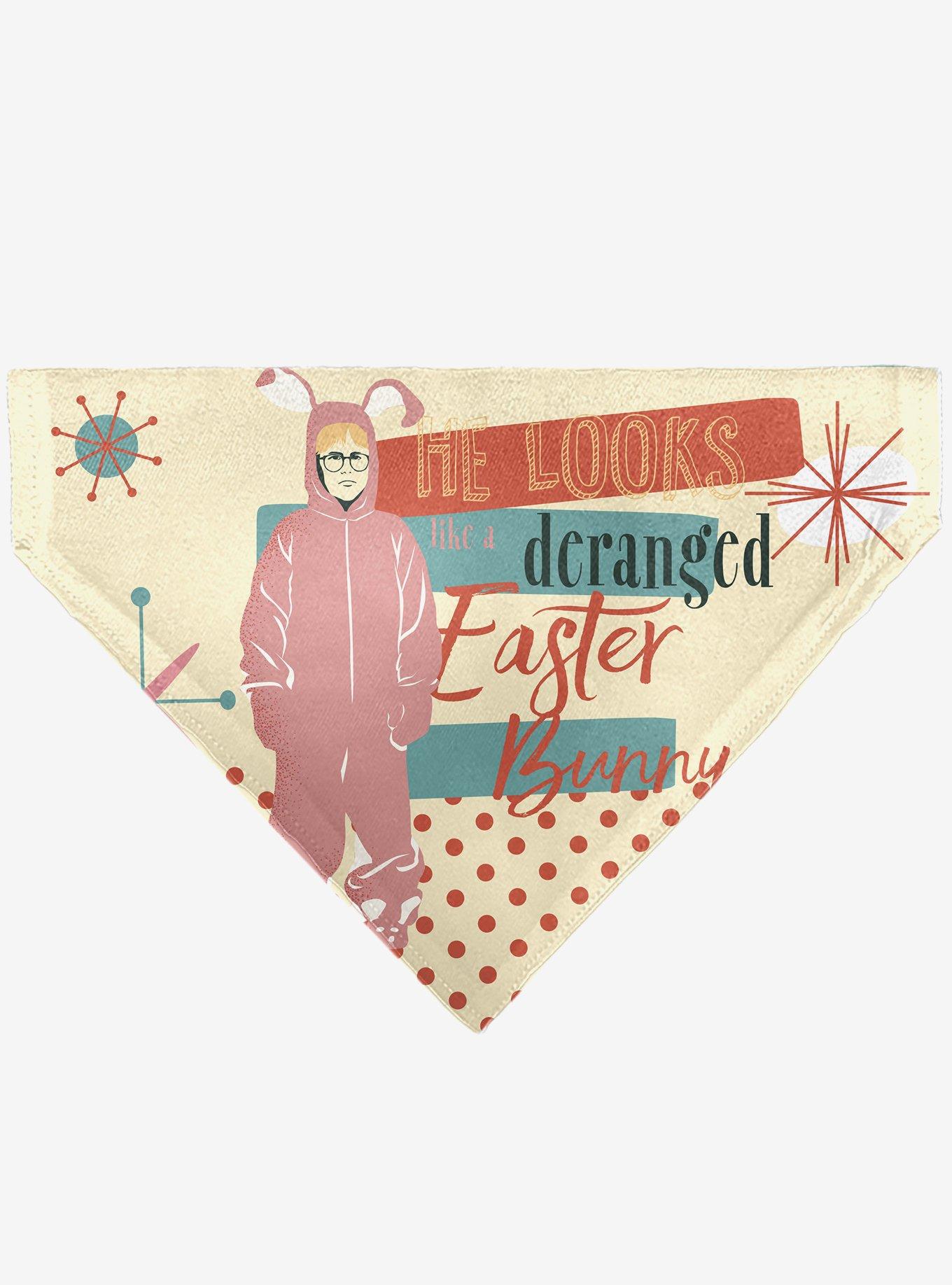 A Christmas Story Easter Bunny Ralphie Pose and House Slip On Collar Pet Bandana - Bandana Only, , hi-res