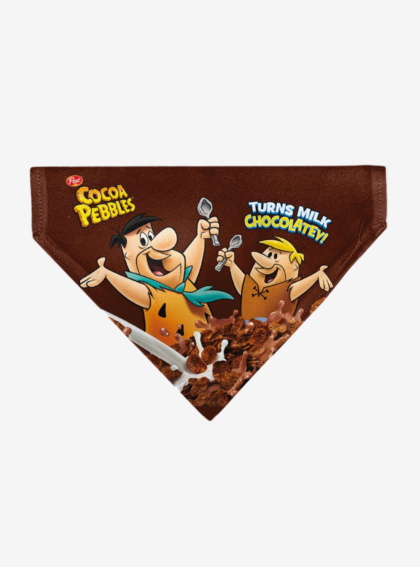 The Flintstones Cocoa Pebbles Fred & Barney Cereal Box Slip On Collar Pet Bandana - Bandana Only, , hi-res