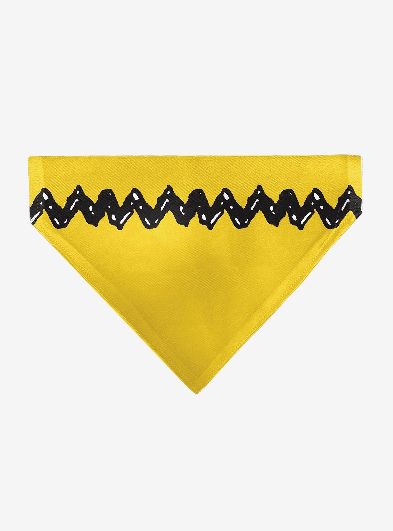 Peanuts 75th Charlie Brown Zig Zag Stripe Slip On Collar Pet Bandana - Bandana Only, , hi-res