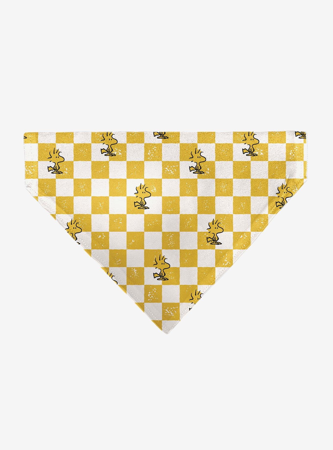 Peanuts Woodstock Pose Checker Slip On Collar Pet Bandana - Bandana Only, , hi-res