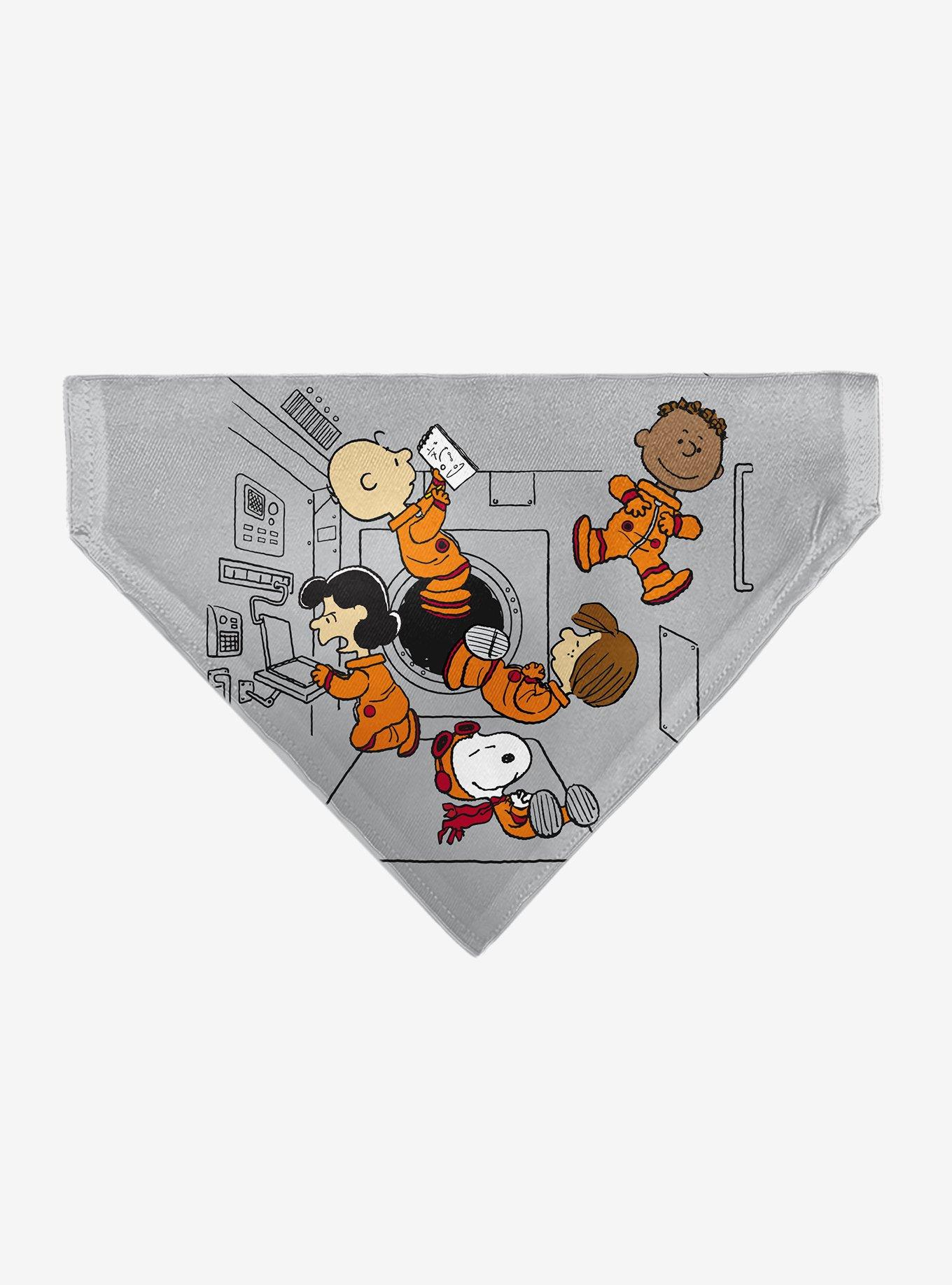 Peanuts Gang Floating Astronauts Group Slip On Collar Pet Bandana - Bandana Only, , hi-res