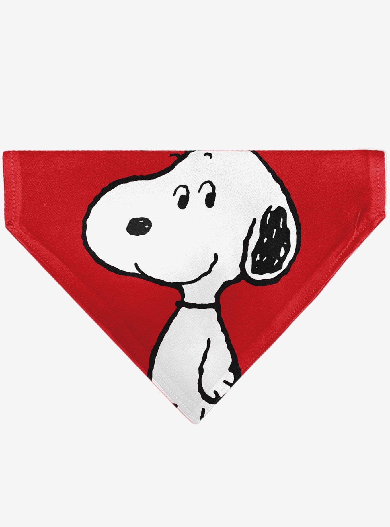 Peanuts Snoopy Smiling Face Slip On Collar Pet Bandana - Bandana Only