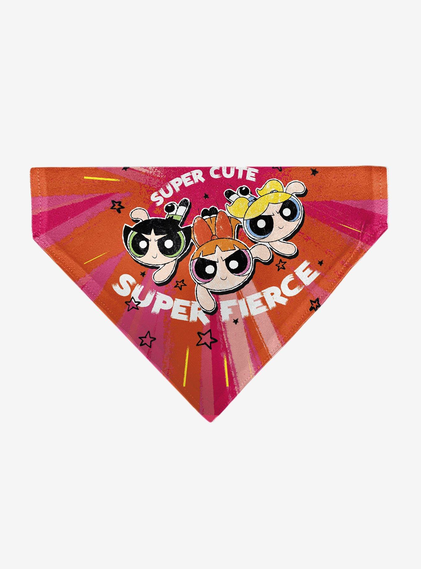 The Powerpuff Girls Super Cute Super Fierce Slip On Collar Pet Bandana - Bandana Only, , hi-res