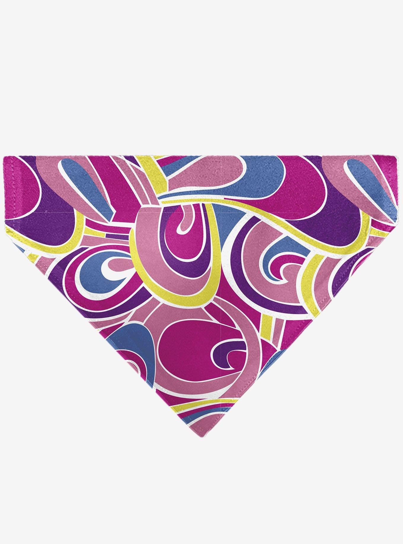 Barbie Swirl Multi Color Slip On Collar Pet Bandana - Bandana Only, , hi-res