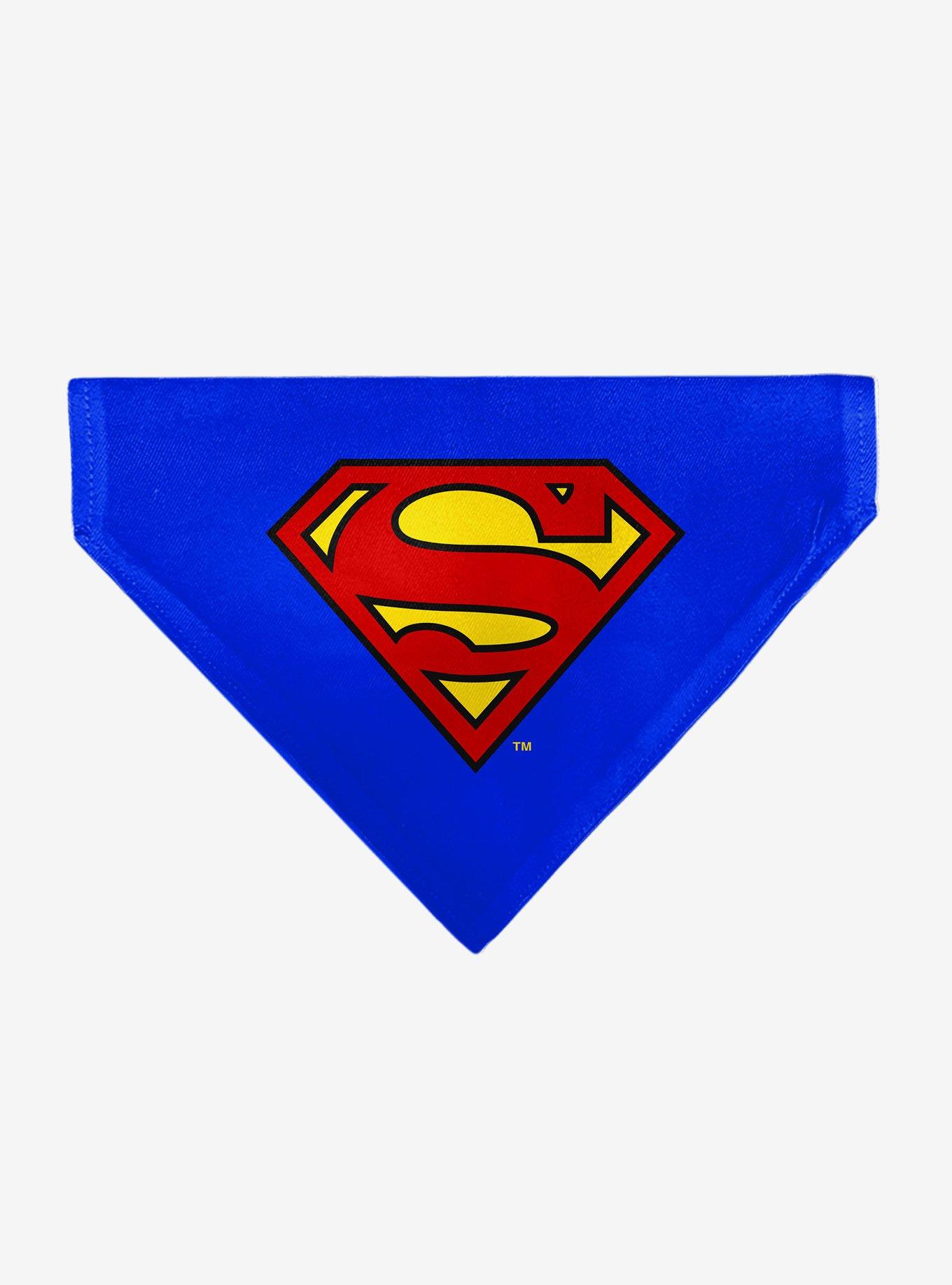 DC Comics Superman Shield Logo Slip On Collar Pet Bandana - Bandana Only, , hi-res