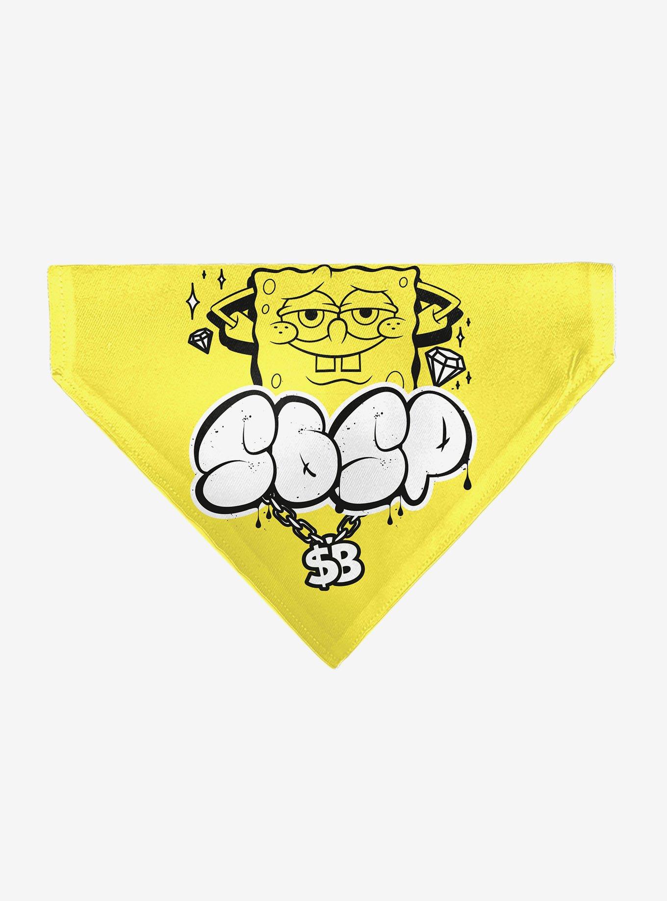 SpongeBob SquarePants Spsp $B Chain Pose Slip On Collar Pet Bandana - Bandana Only, , hi-res