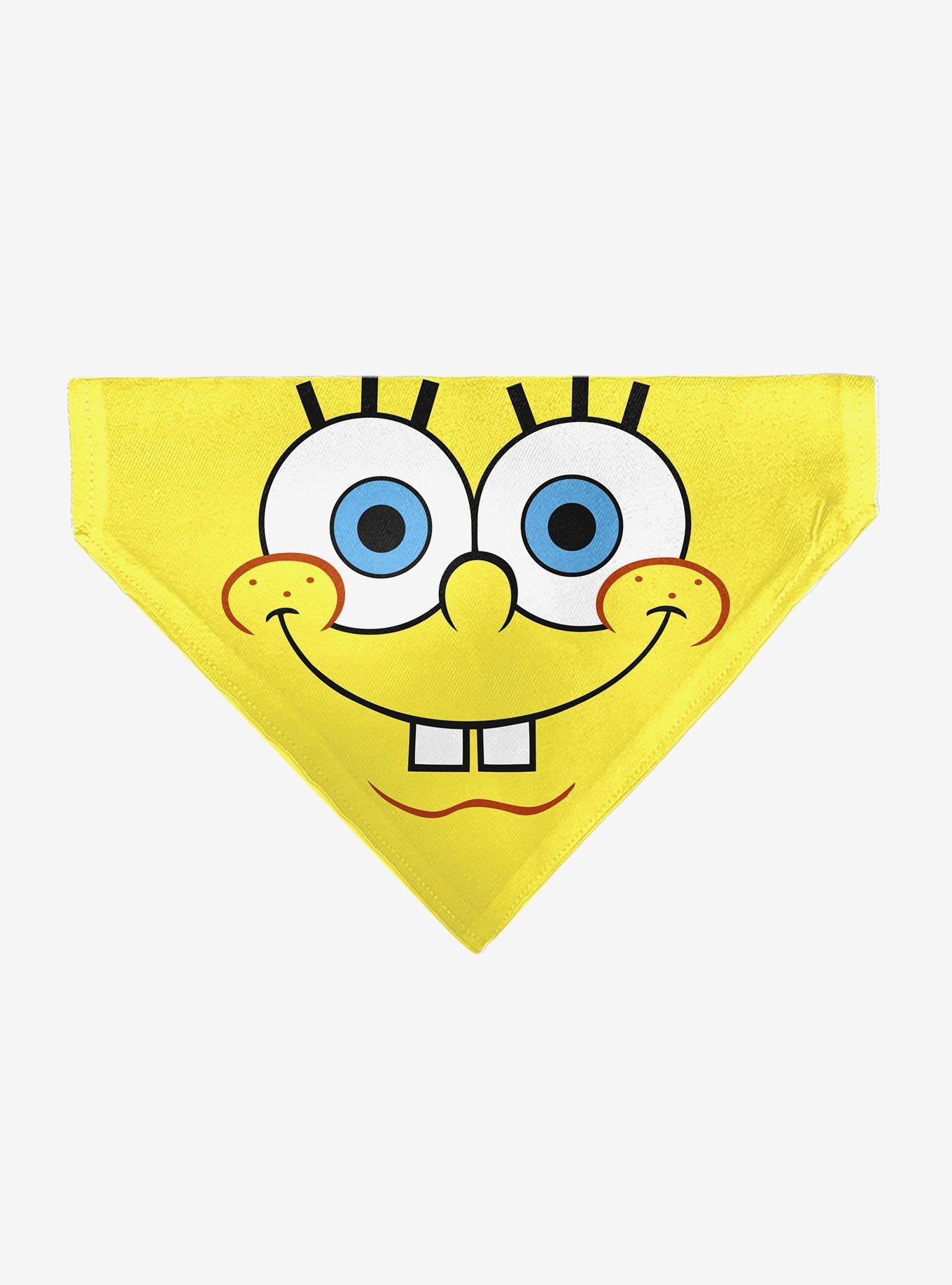 SpongeBob SquarePants Face Slip On Collar Pet Bandana - Bandana Only, , hi-res