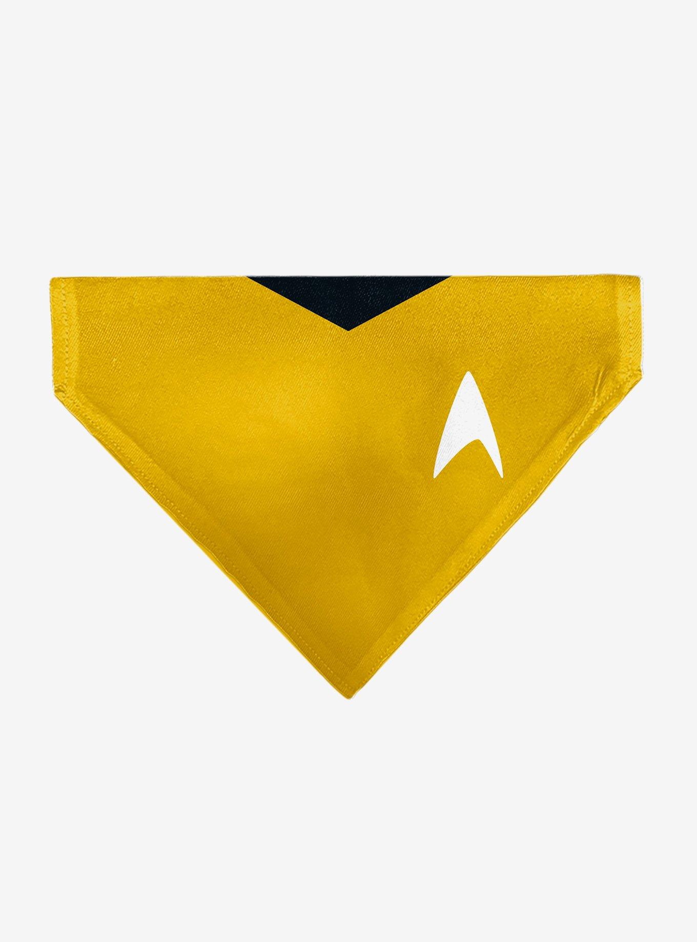 Star Trek Original Series Captain Kirk Golden Uniform Slip On Collar Pet Bandana - Bandana Only, , hi-res