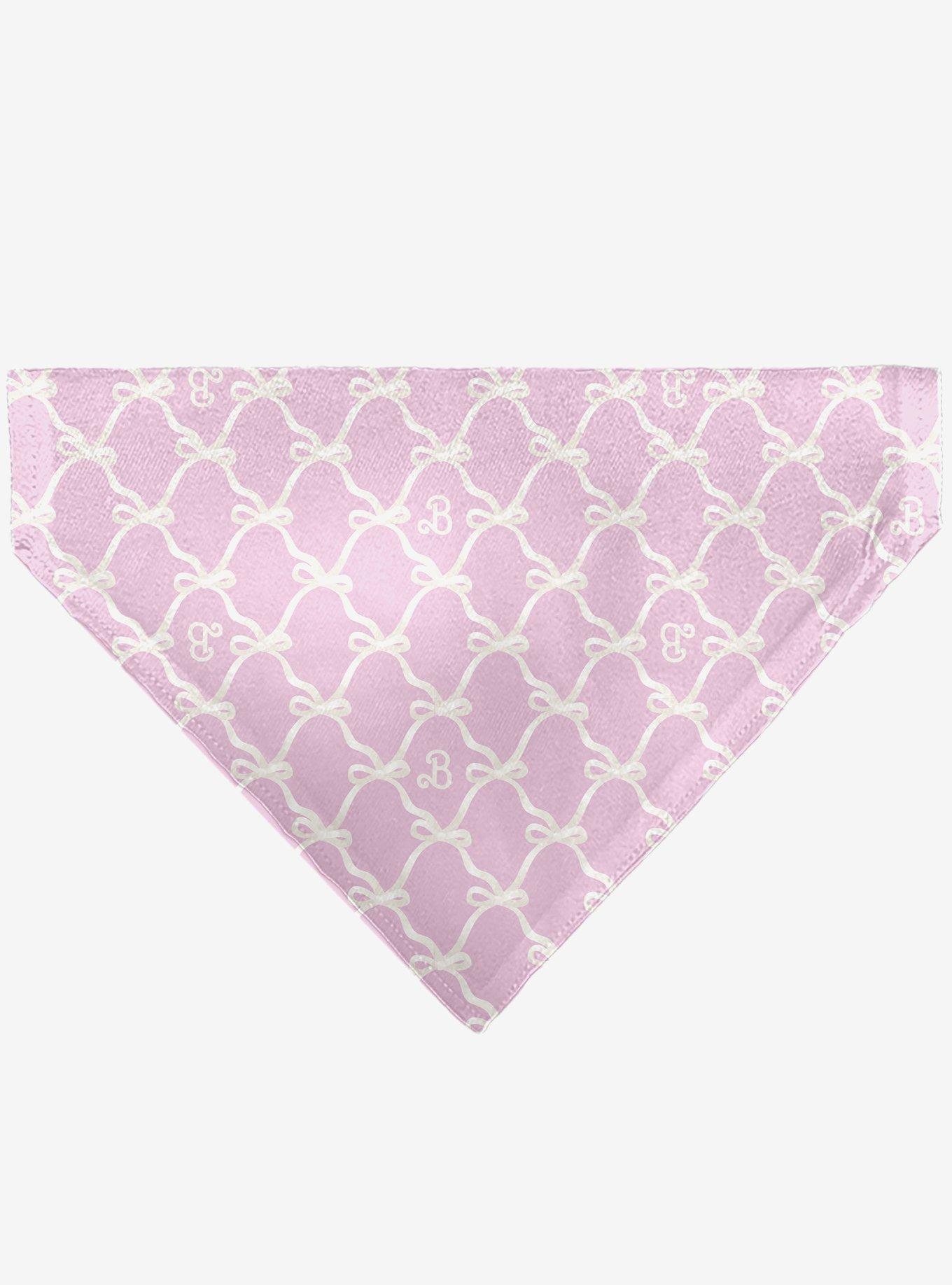 Barbie Bow and B Monogram Slip On Collar Pet Bandana - Bandana Only, , hi-res