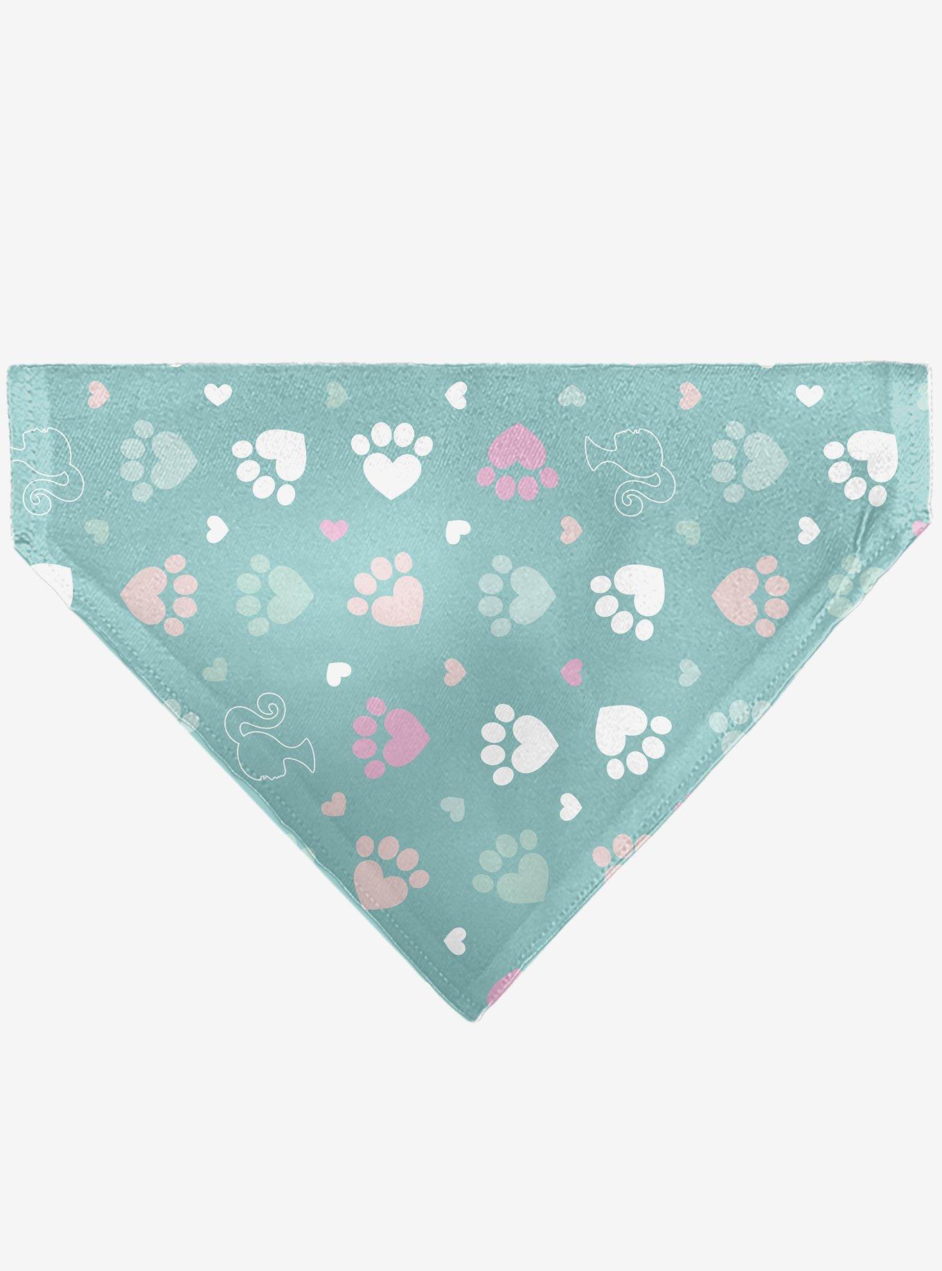 Barbie Bold Text Paw Print Icons Slip On Collar Pet Bandana - Bandana Only, , hi-res