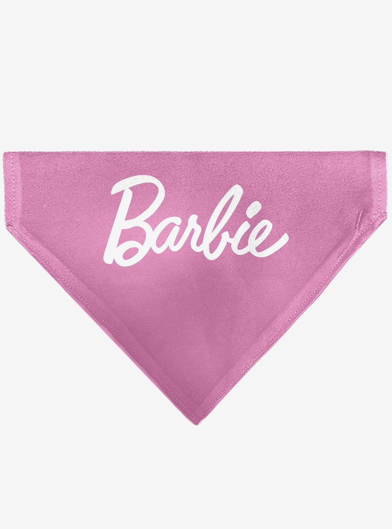 Barbie Script and B Icon Collage Slip On Collar Pet Bandana - Bandana Only, , hi-res