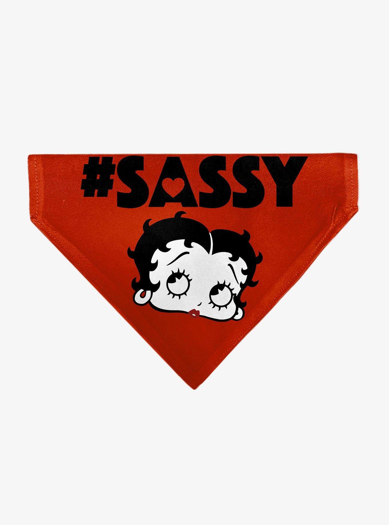 Betty Boop Sassy Face Slip On Collar Pet Bandana - Bandana Only, , hi-res