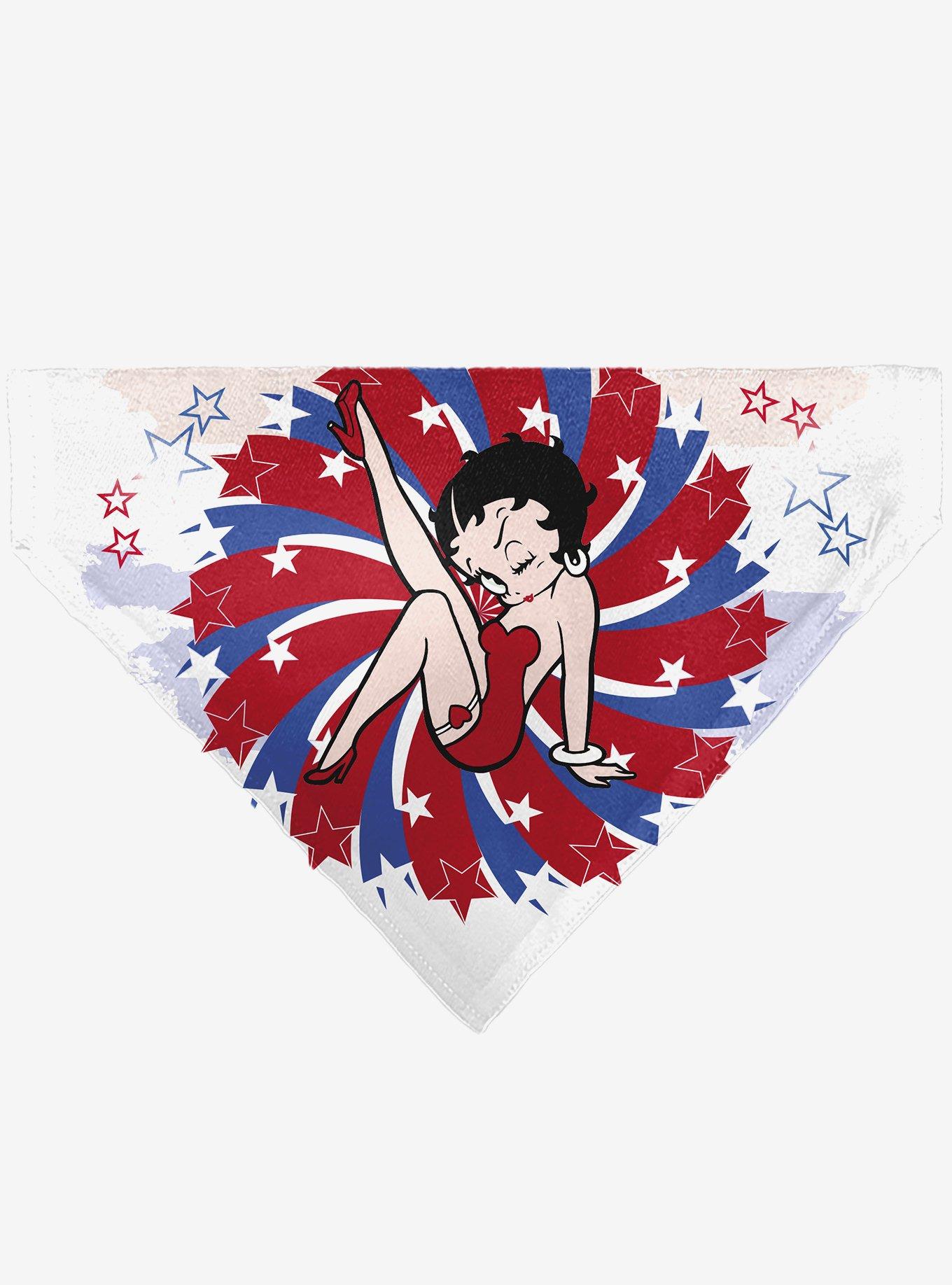 Betty Boop Americana Leg Kick Pose Slip On Collar Pet Bandana - Bandana Only, , hi-res