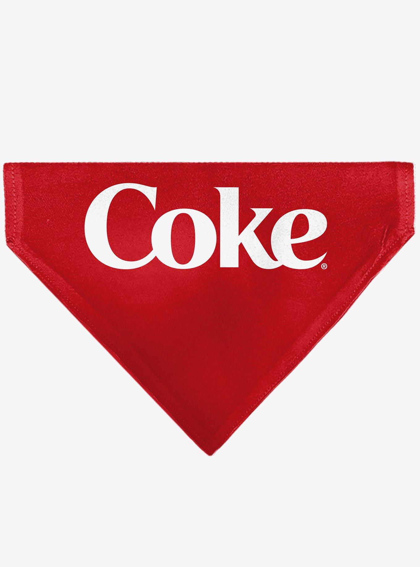 The Coca-Cola Company Coca Cola Coke Logo Centered Slip On Collar Pet Bandana - Bandana Only, , hi-res