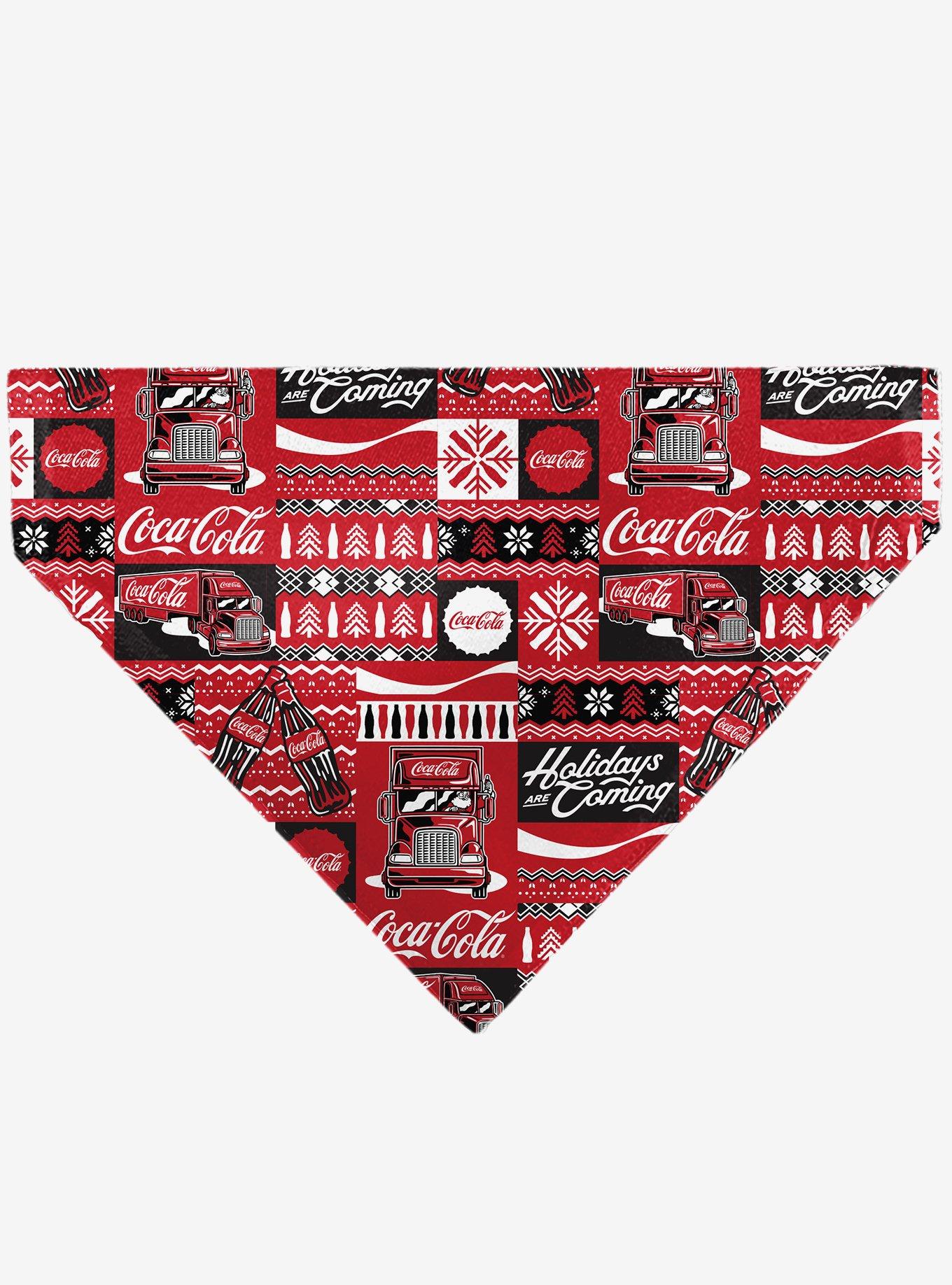 The Coca-Cola Company Coca Cola Holiday Sweater Slip On Collar Pet Bandana - Bandana Only, , hi-res