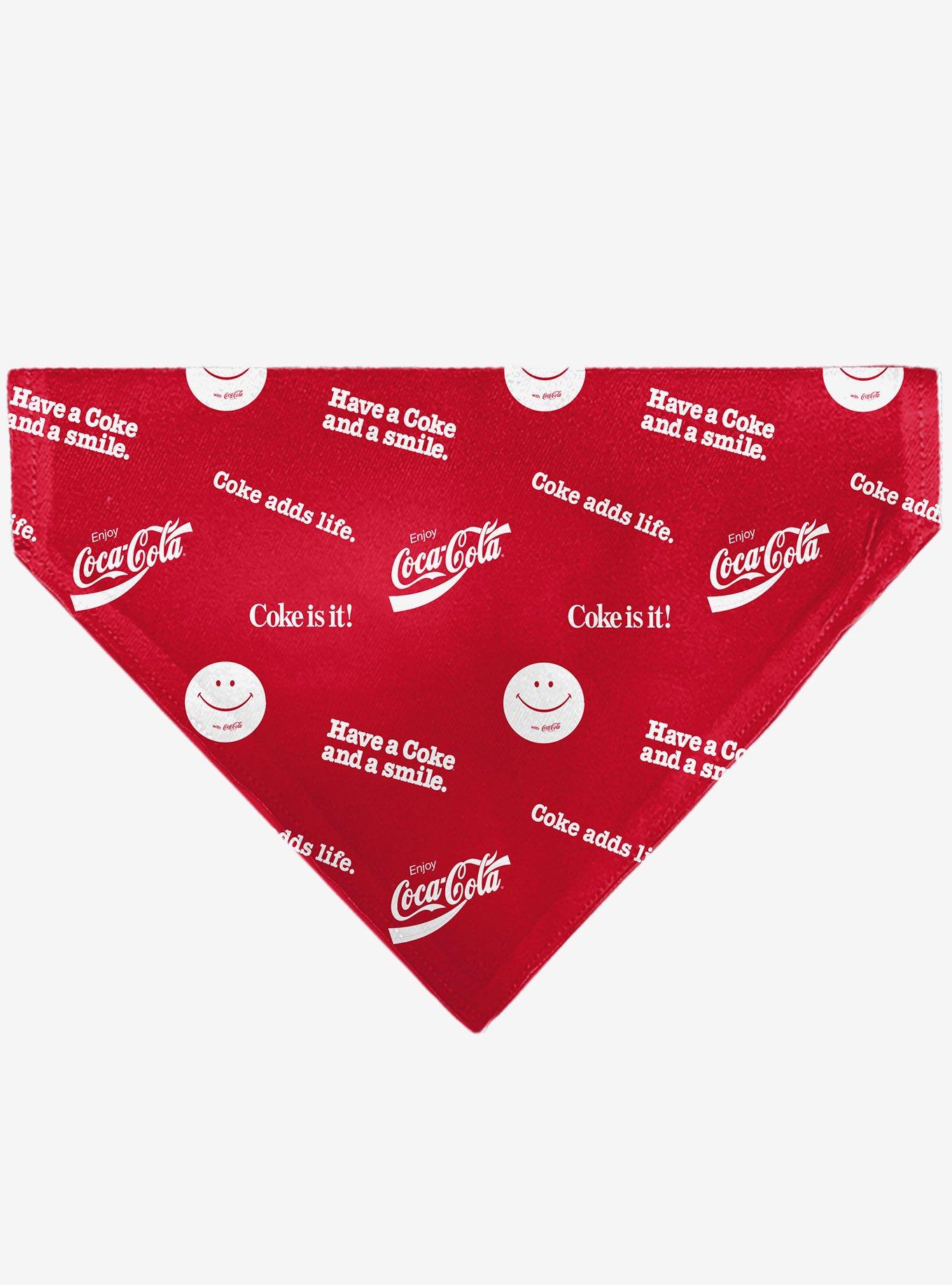 Coca-Cola Coke Quotes Scattered Slip On Collar Pet Bandana - Bandana Only, , hi-res