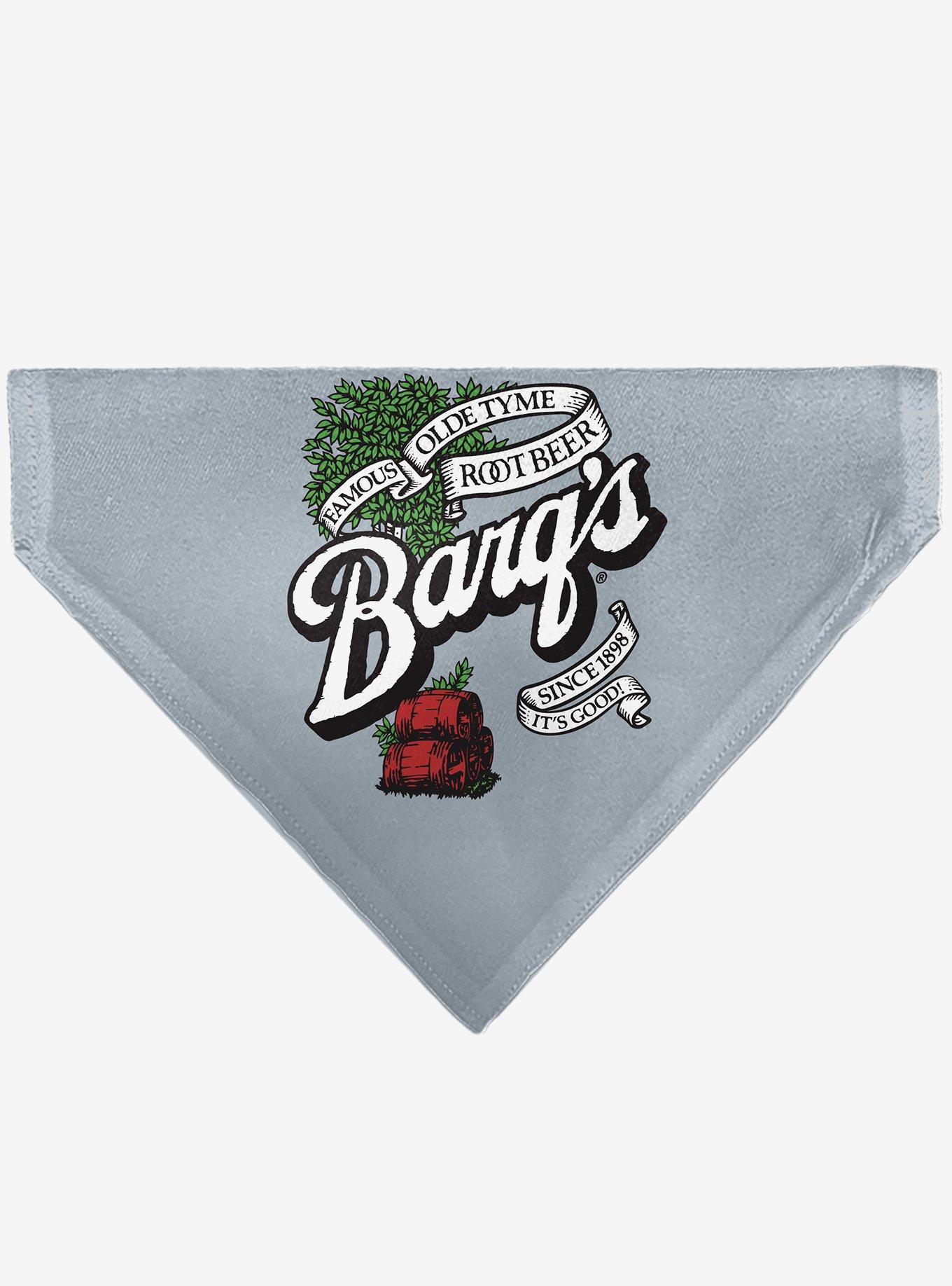 Coca-Cola Barqs Old Tyme Root Beer Barrels Logo Slip On Collar Pet Bandana - Bandana Only, , hi-res