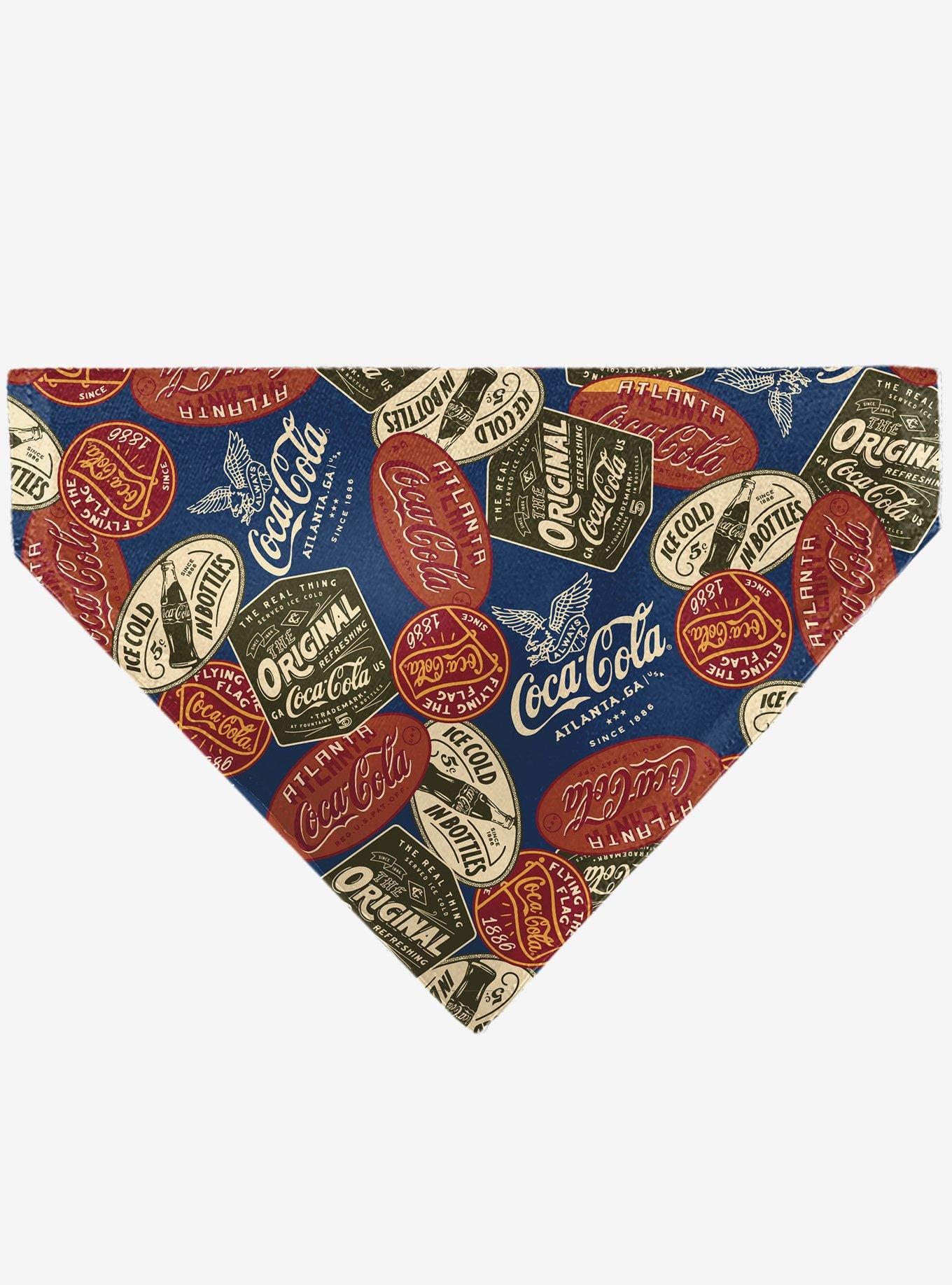 Coca-Cola Classic Coca Cola Badges Collage Slip On Collar Pet Bandana - Bandana Only, , hi-res