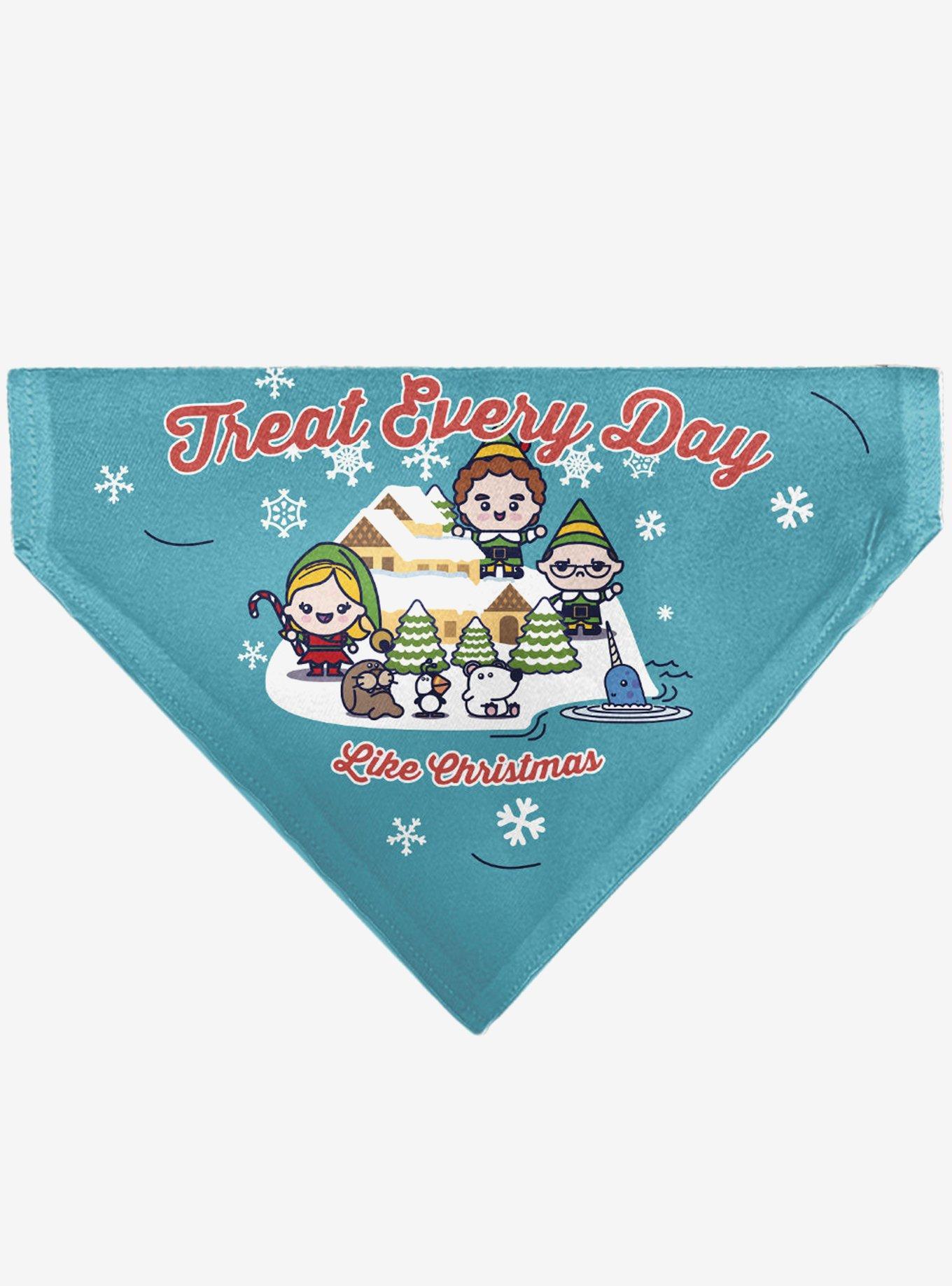 Elf Treat Everyday Like Christmas Buddy & Friends Slip On Collar Pet Bandana - Bandana Only, , hi-res