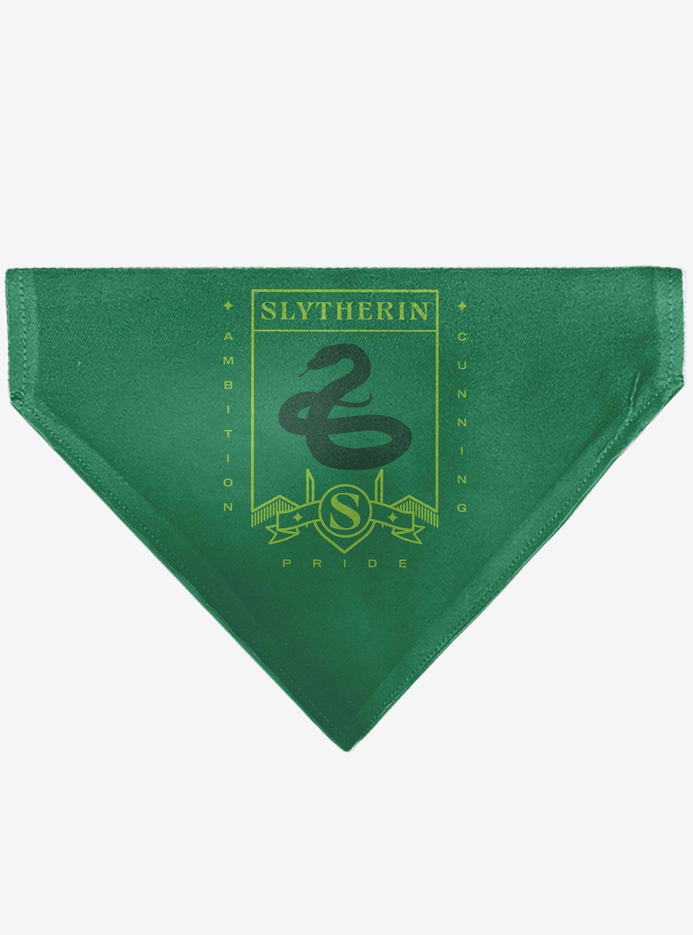 Harry Potter Slytherin Traits Banner and Icons Slip On Collar Pet Bandana - Bandana Only, , hi-res