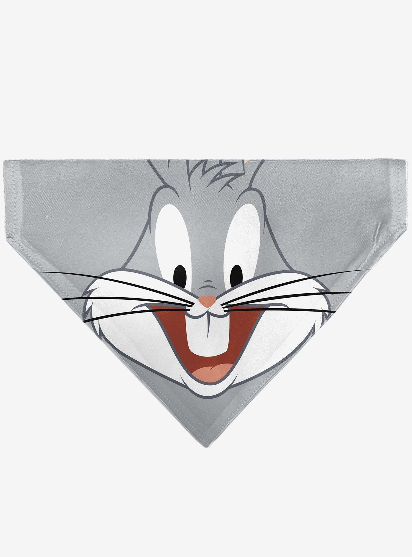 Looney Tunes Bugs Bunny Face Close Up Slip On Collar Pet Bandana - Bandana Only, , hi-res