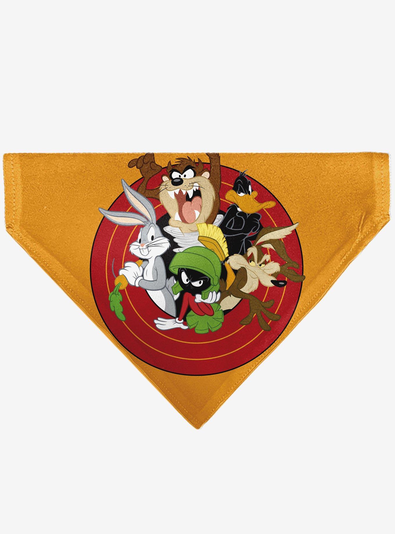 Looney Tunes Five Character Target Pose Slip On Collar Pet Bandana - Bandana Only, , hi-res
