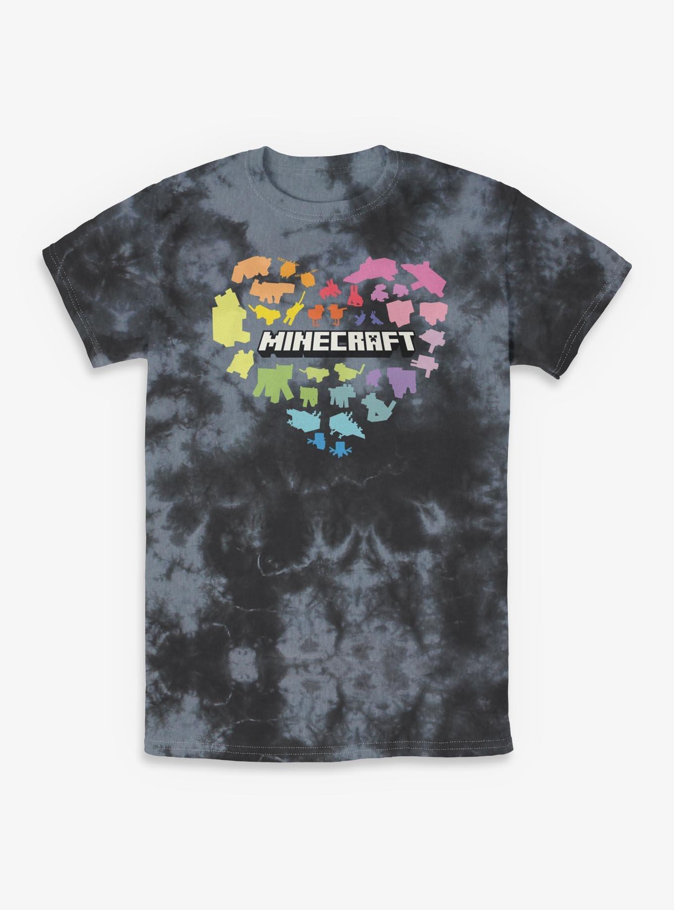 Minecraft Pride Heart Tie-Dye T-Shirt, , hi-res