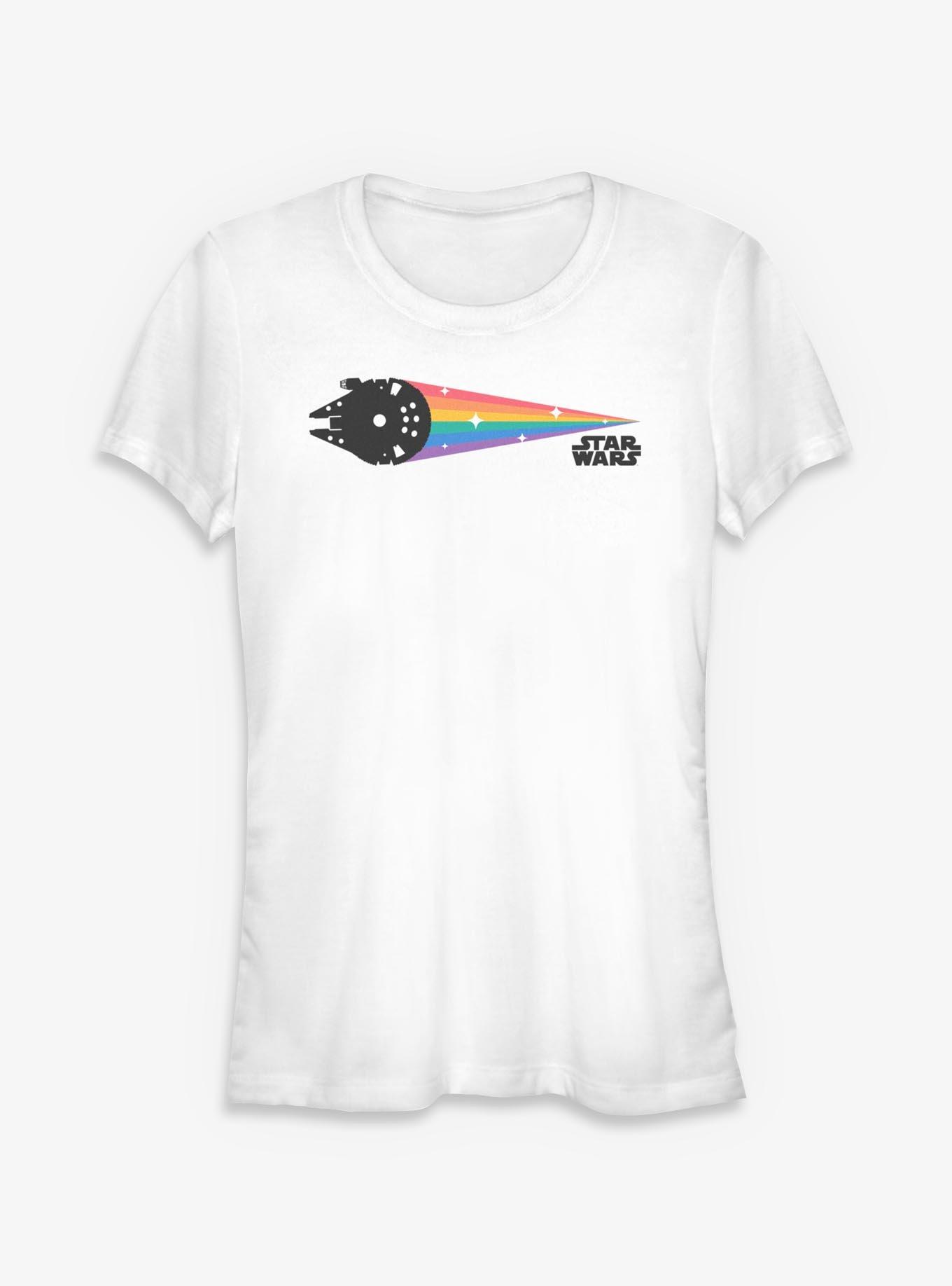 Star Wars Millennium Falcon Ship Pride Rainbow Girls T-Shirt, , hi-res
