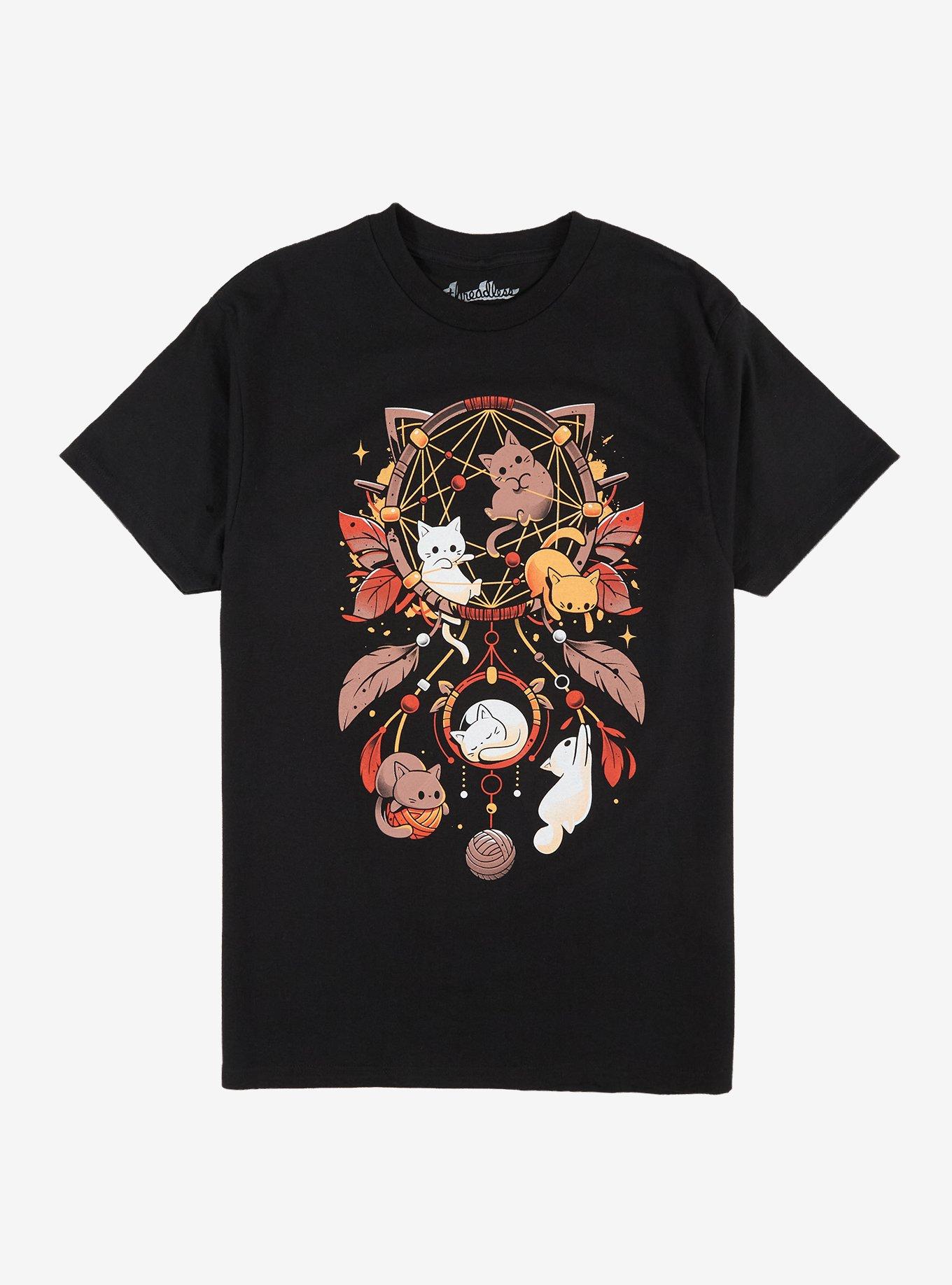 Cat Dreamcatcher T-Shirt By Snouleaf