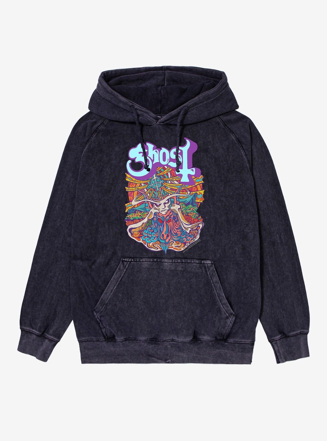 Ghost Seven Inches of Satanic Panic Neon Mineral Wash Hoodie, , hi-res