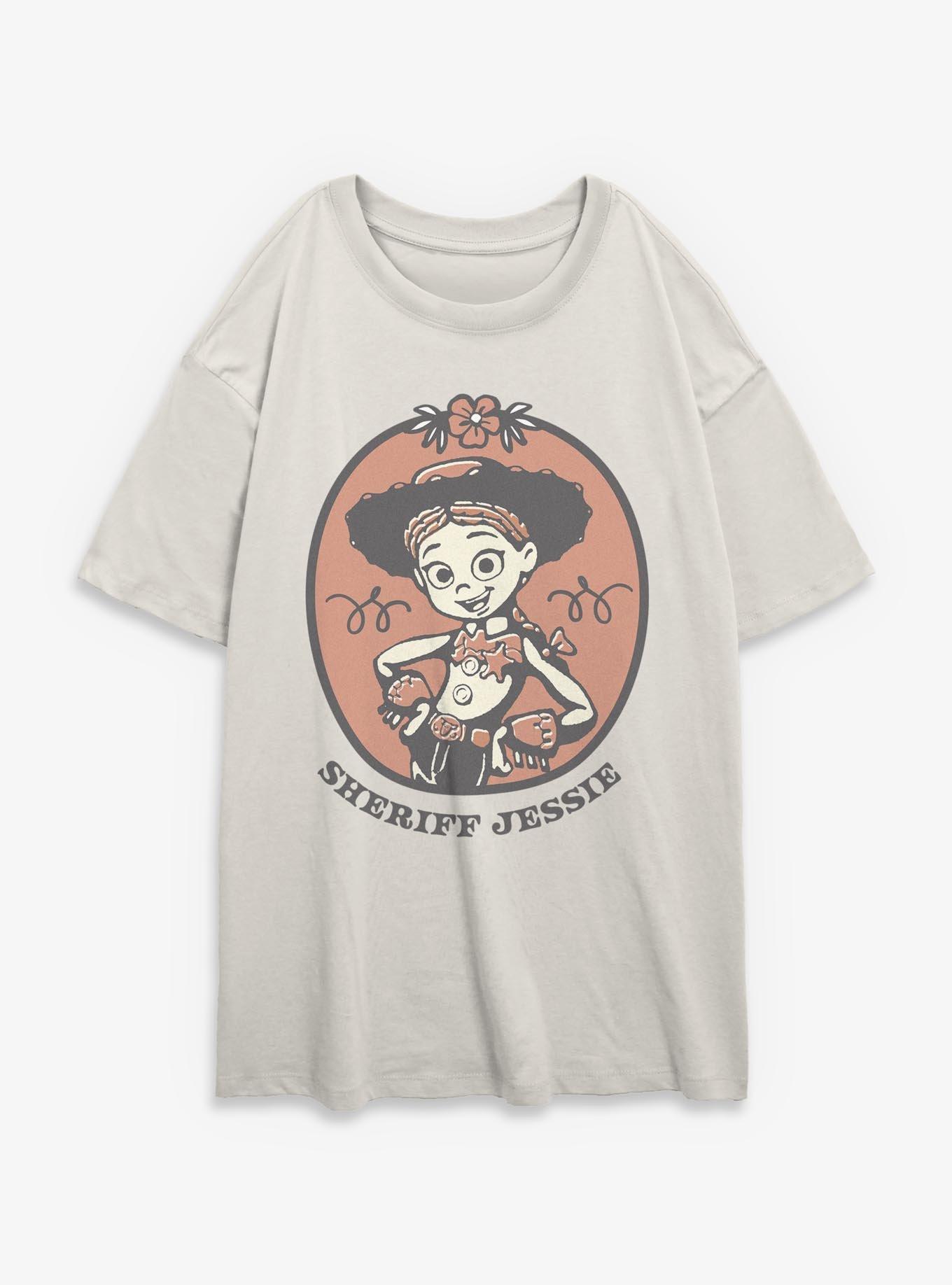 Disney Pixar Toy Story 5 I'm Sheriff Jessie Womens Oversized T-Shirt, EGRET, hi-res view 1