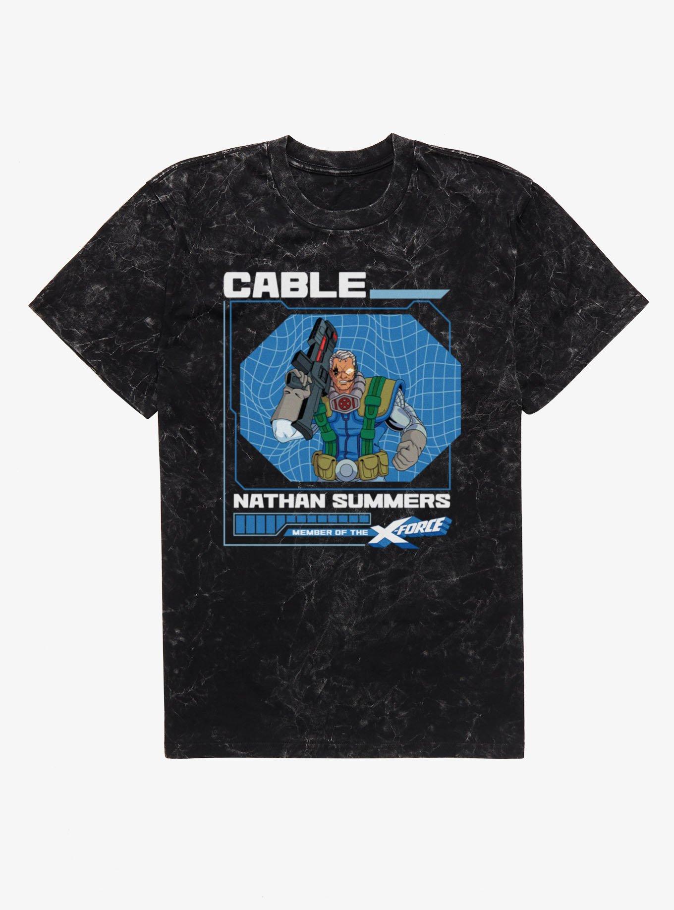 Marvel X-Men 97 X-Force Member Cable Summers Mineral Wash T-Shirt, , hi-res